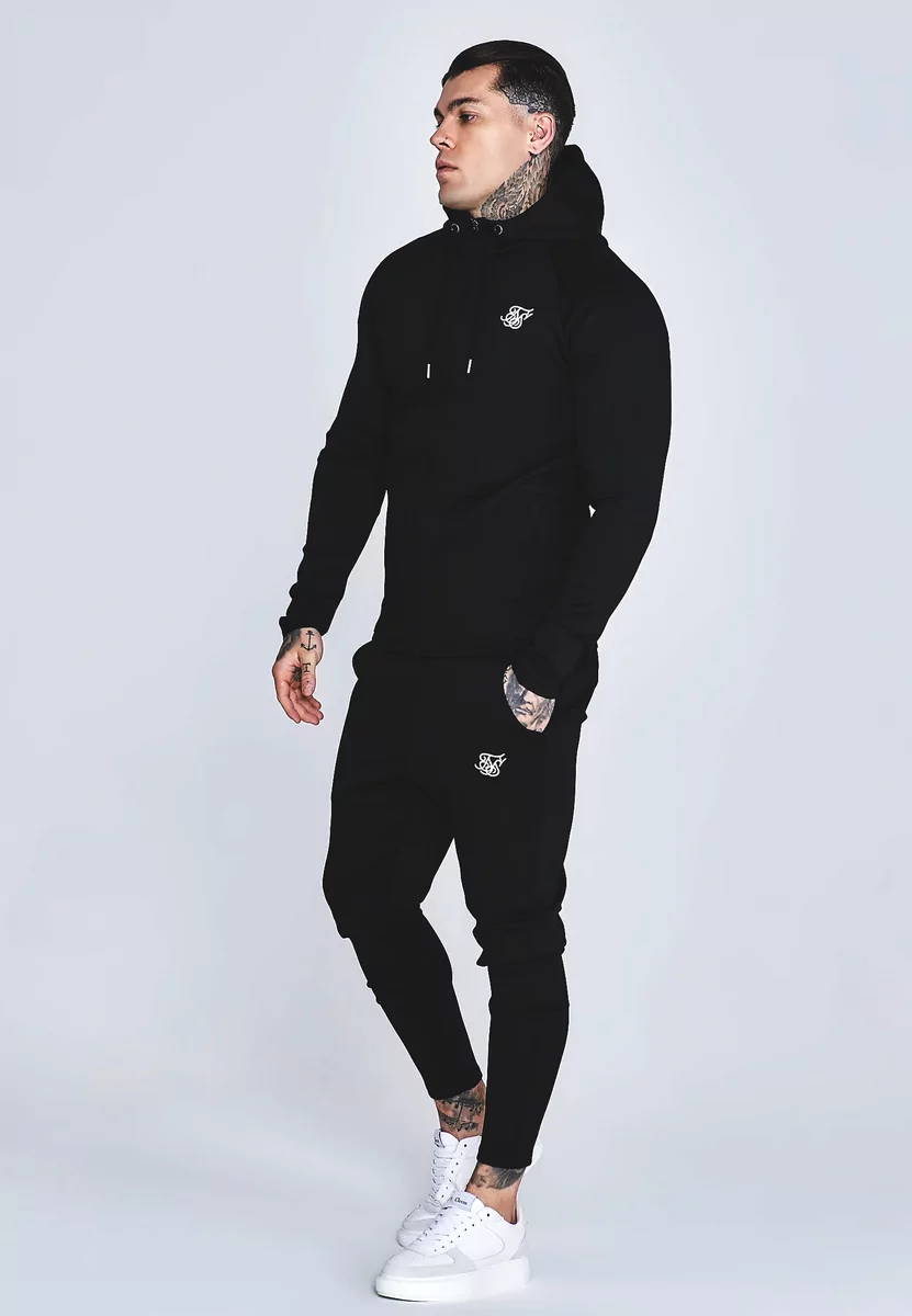 SIKSILK ESSENTIALS 28168 men's zip-up hoodie Black S OLAVOGA