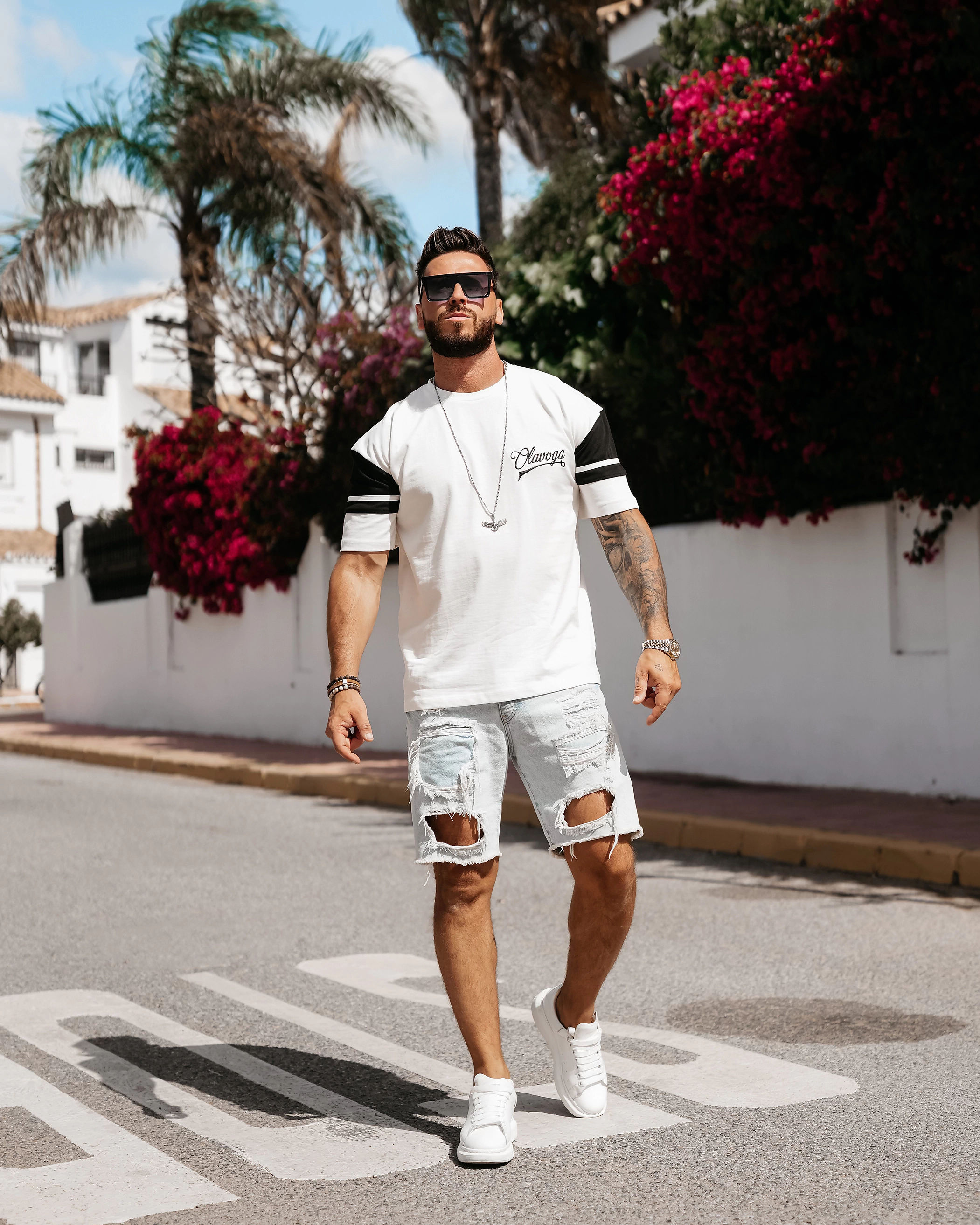 OLAVOGA Pánské tričko VALDORIN oversize - Écru