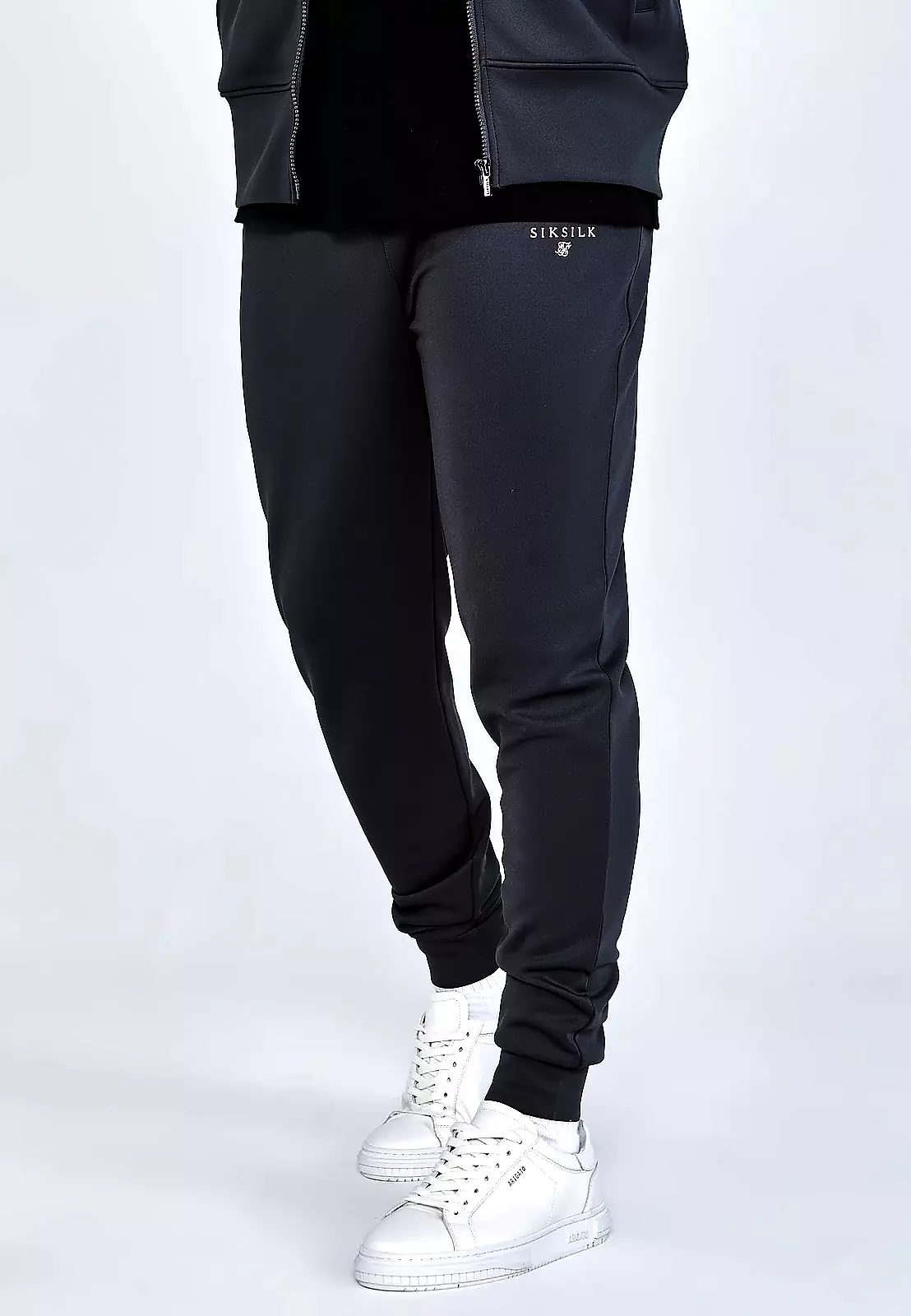 SikSilk men's fitted sweatpants 27027 - Black | XL | OLAVOGA