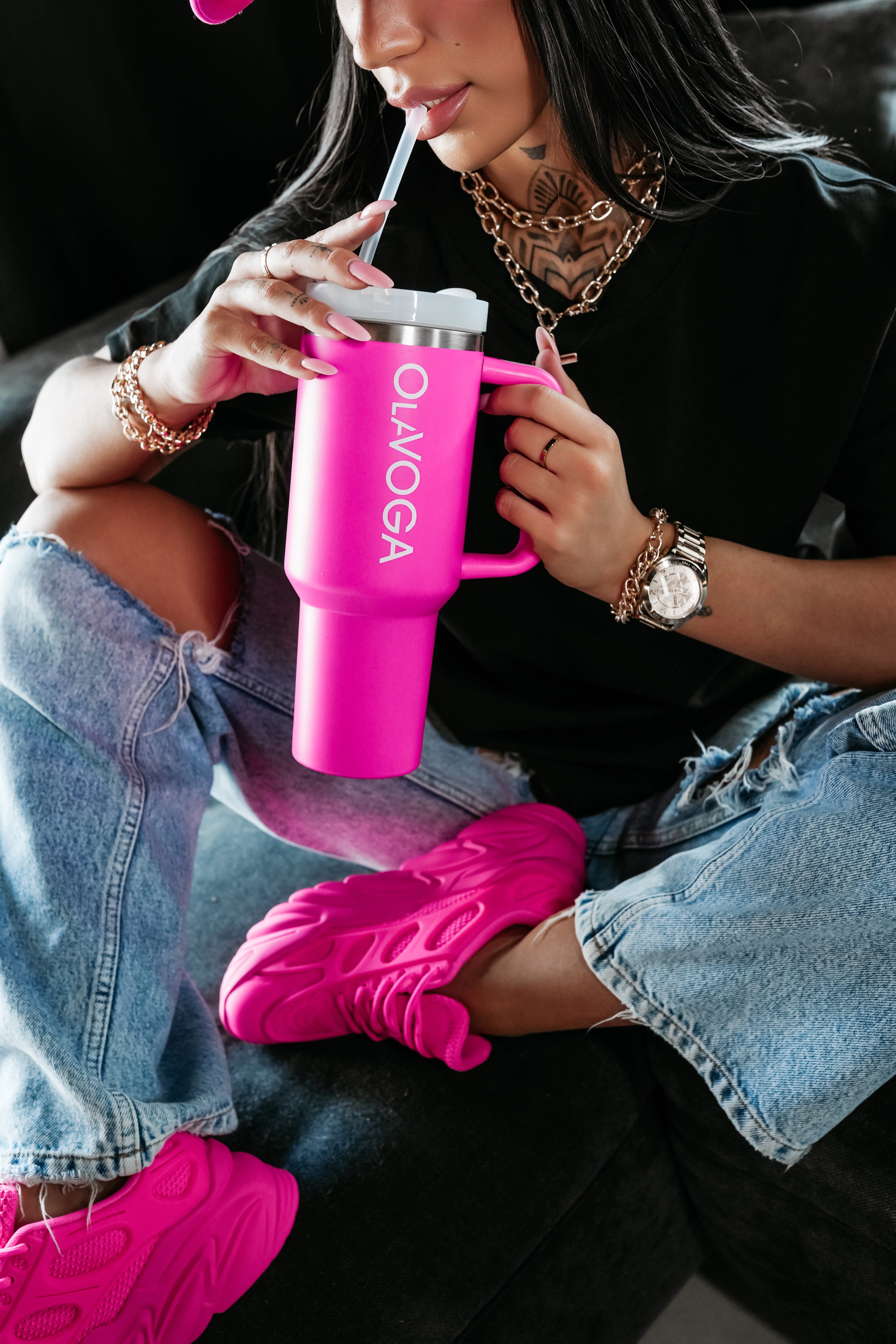 OLAVOGA BOTTLIX thermal mug - Fuchsia