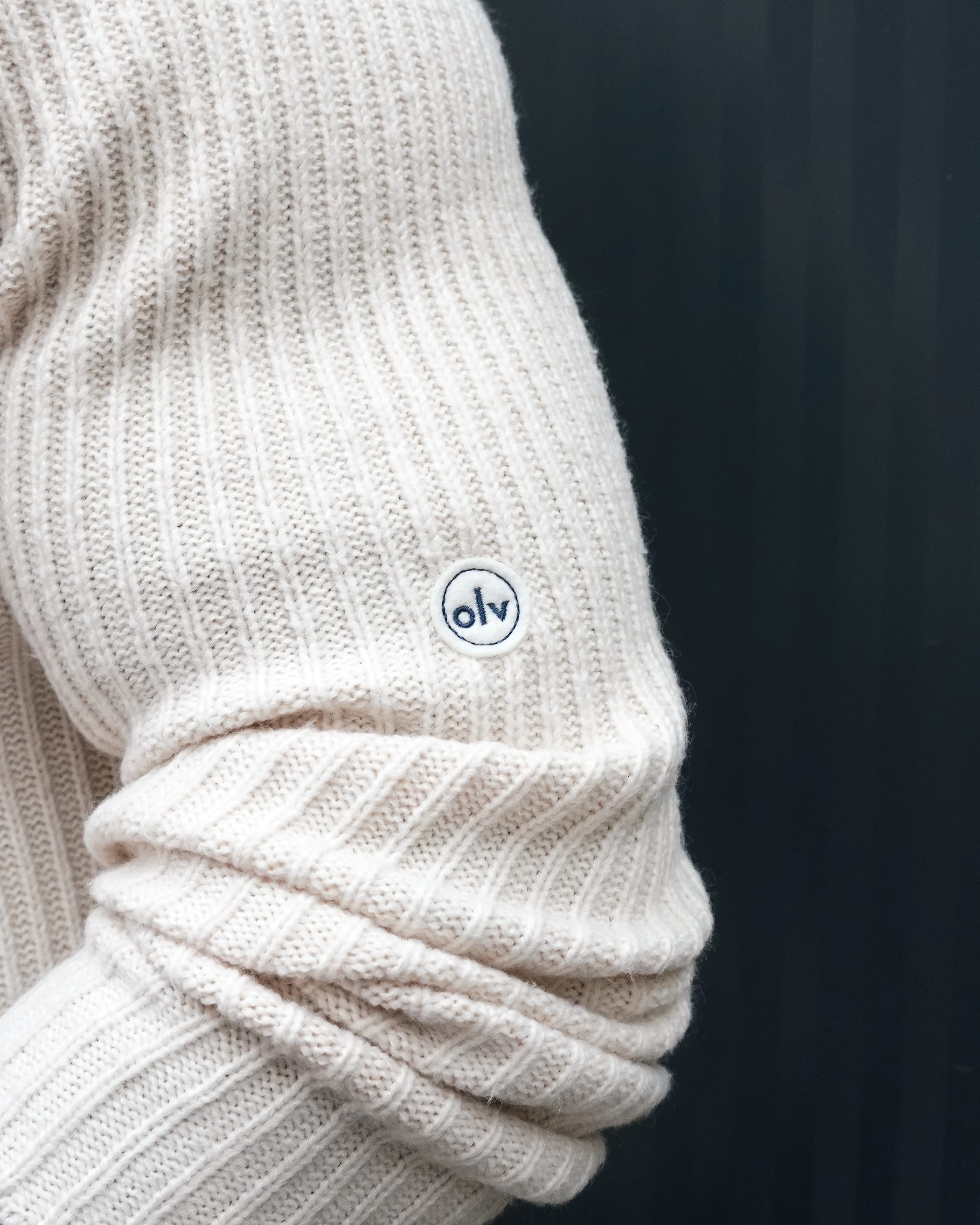 OLAVOGA Men SASIO men’s ribbed jumper – Écru