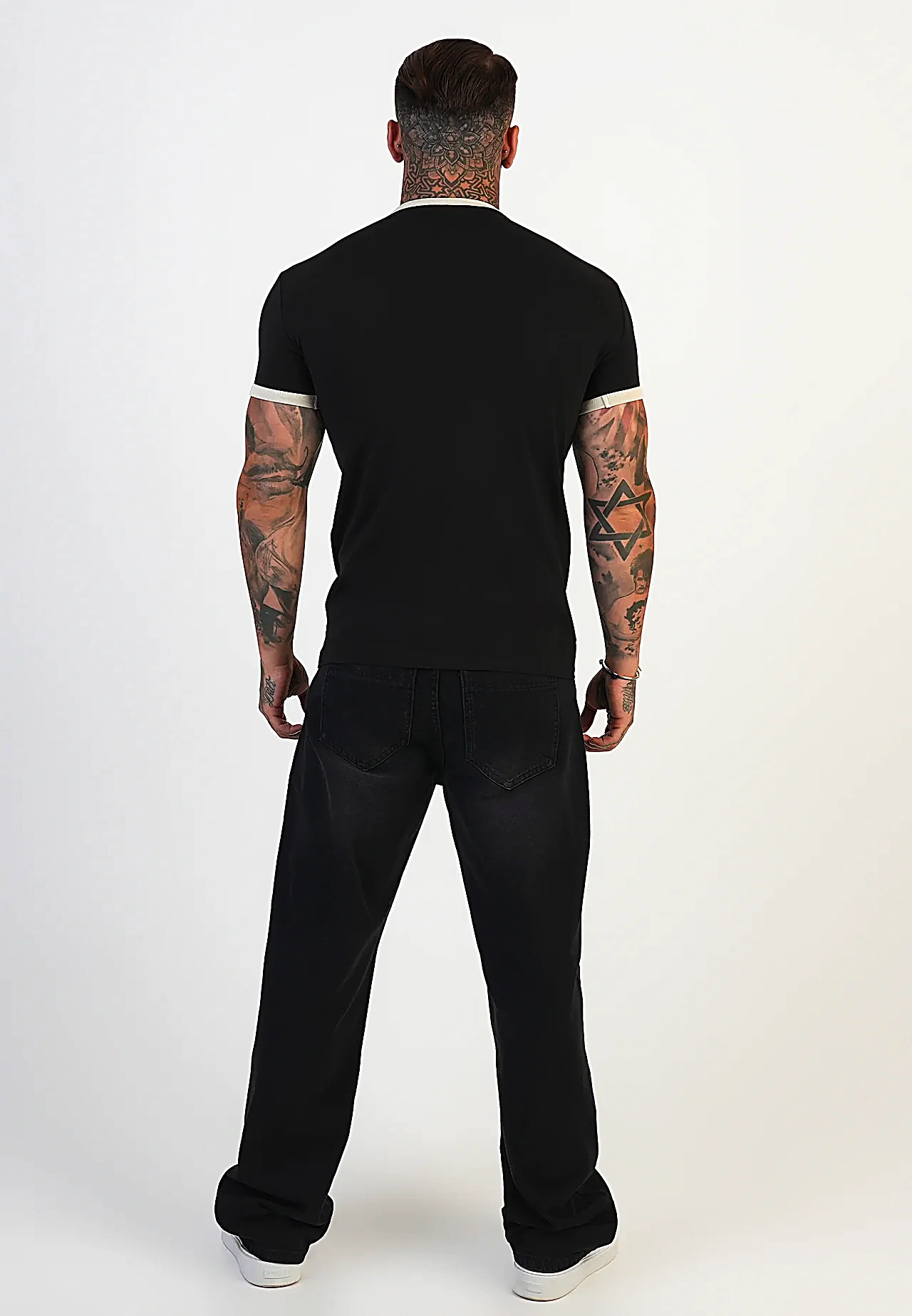 SIKSILK RINGER Herren-T-Shirt 28856 - Schwarz