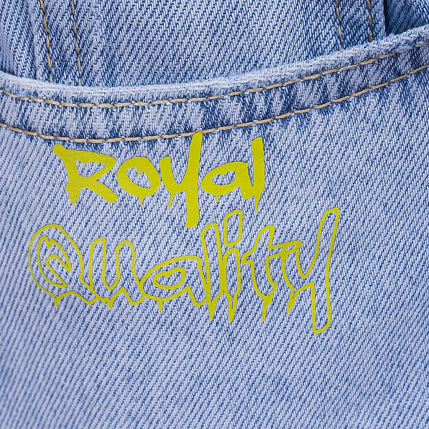 Bedruckte Damenhose OLAVOGA VIVID - Helles Denim