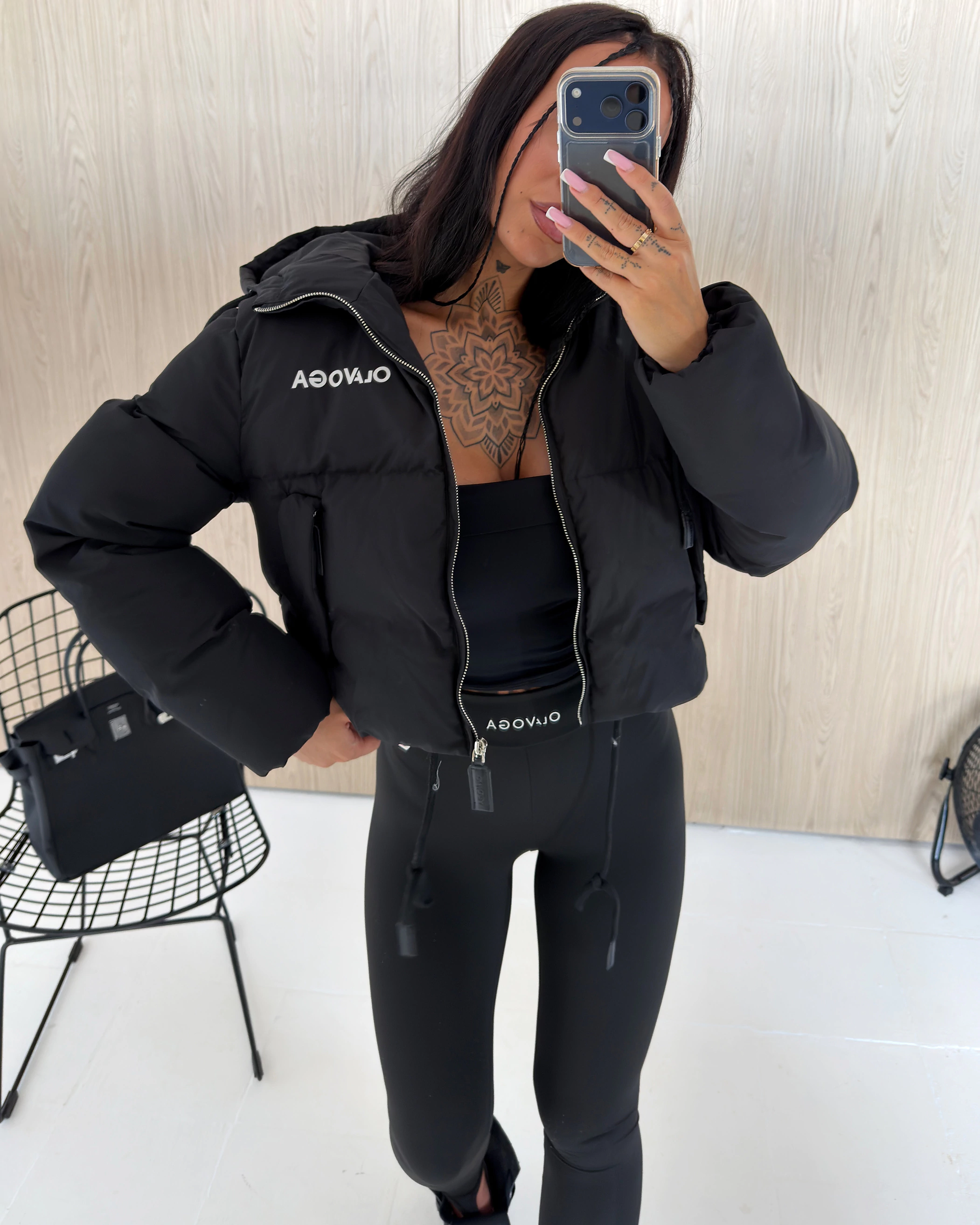 OLAVOGA AMPOSTA Damen-Daunenjacke – Schwarz