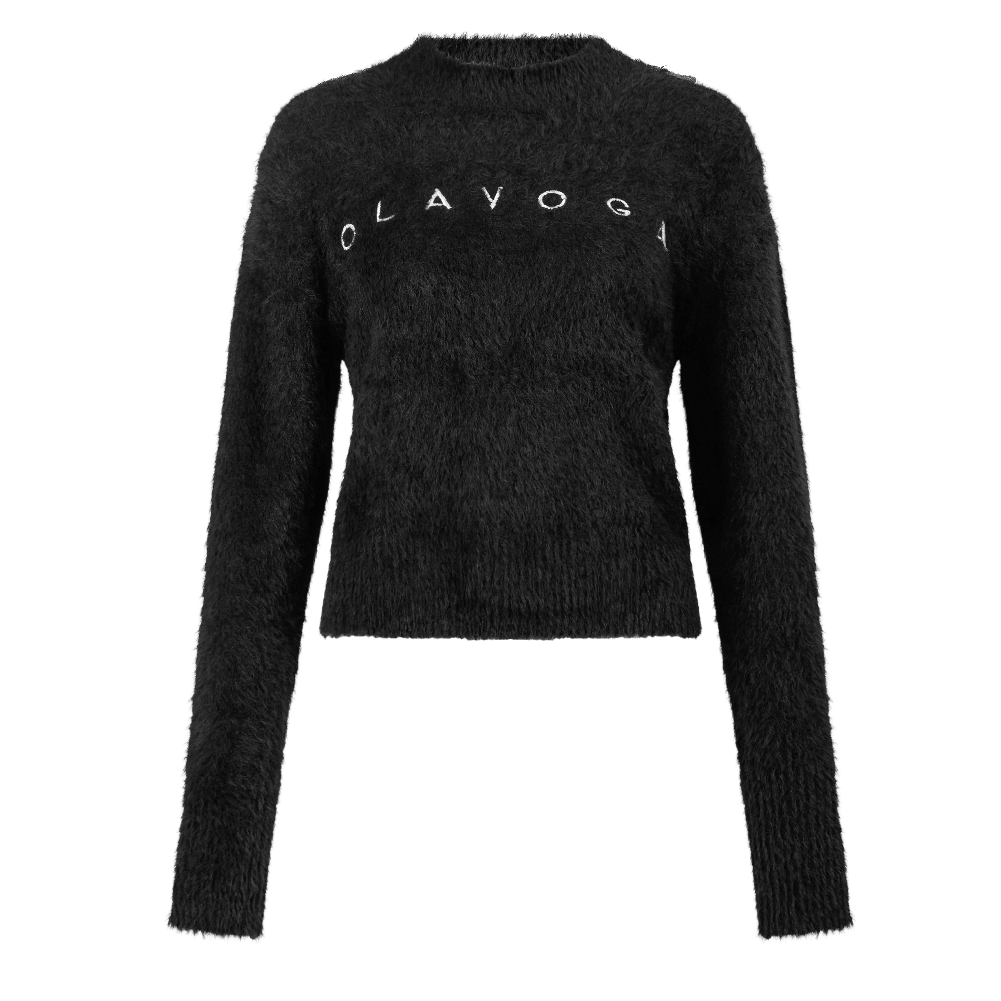 Sweter damski krótki OLAVOGA PAUSE - Czarny