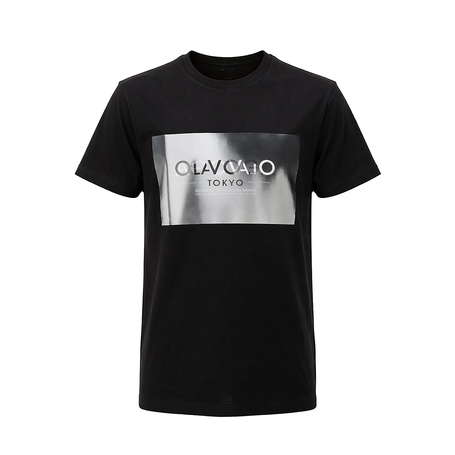 OLAVOGA Herren ALMAIN T-Shirt mit Applikation - Schwarz