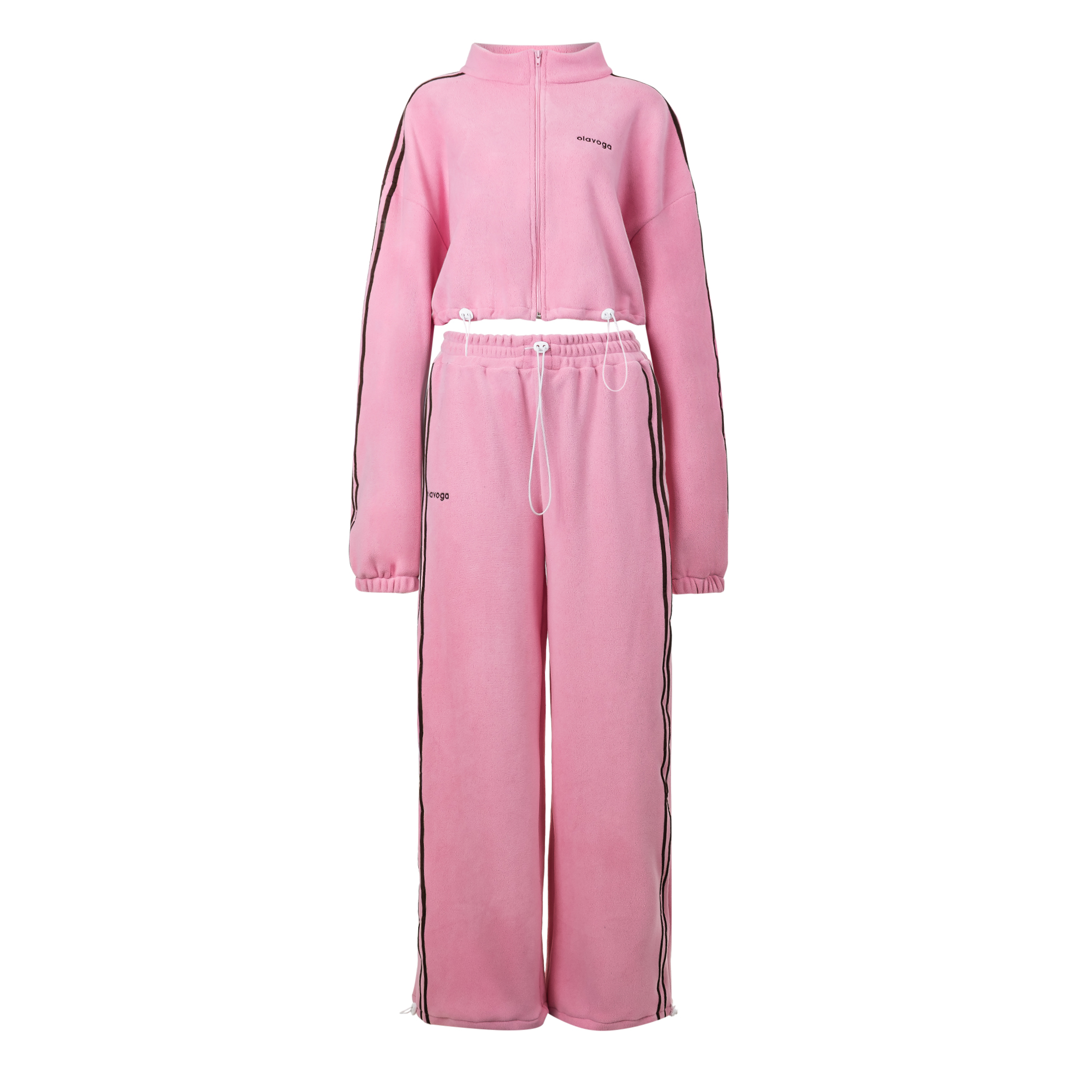 Women's side-stripe set OLAVOGA STREETY - Pink