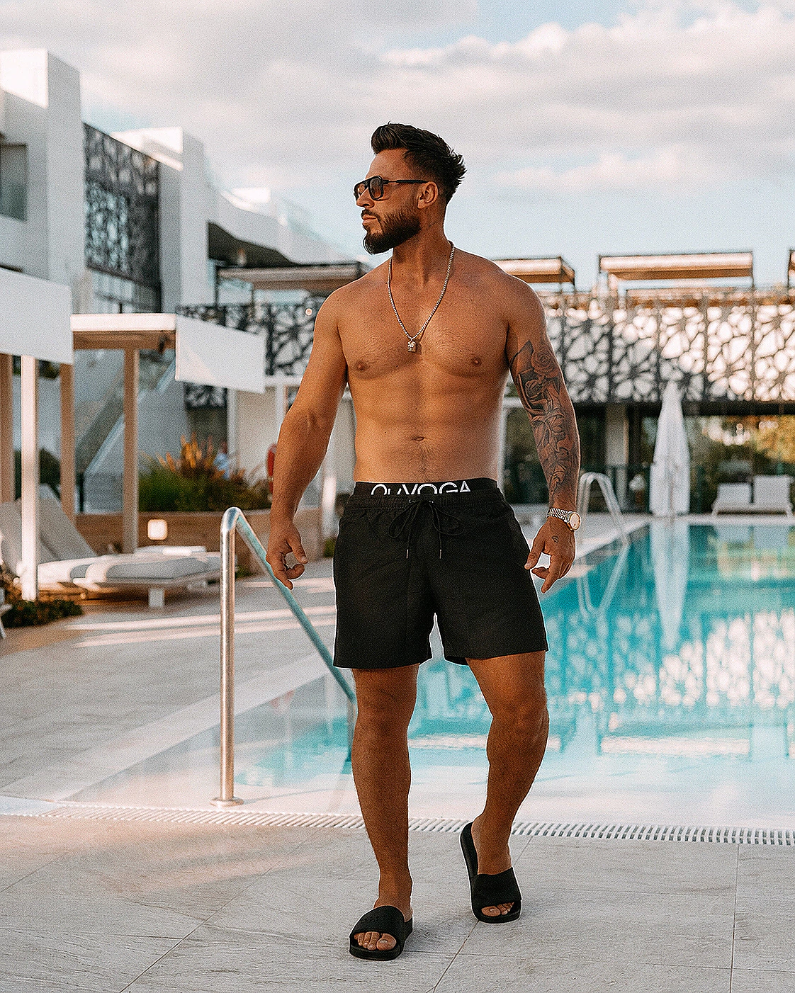OLAVOGA Men REON men's swimming trunks - Black
