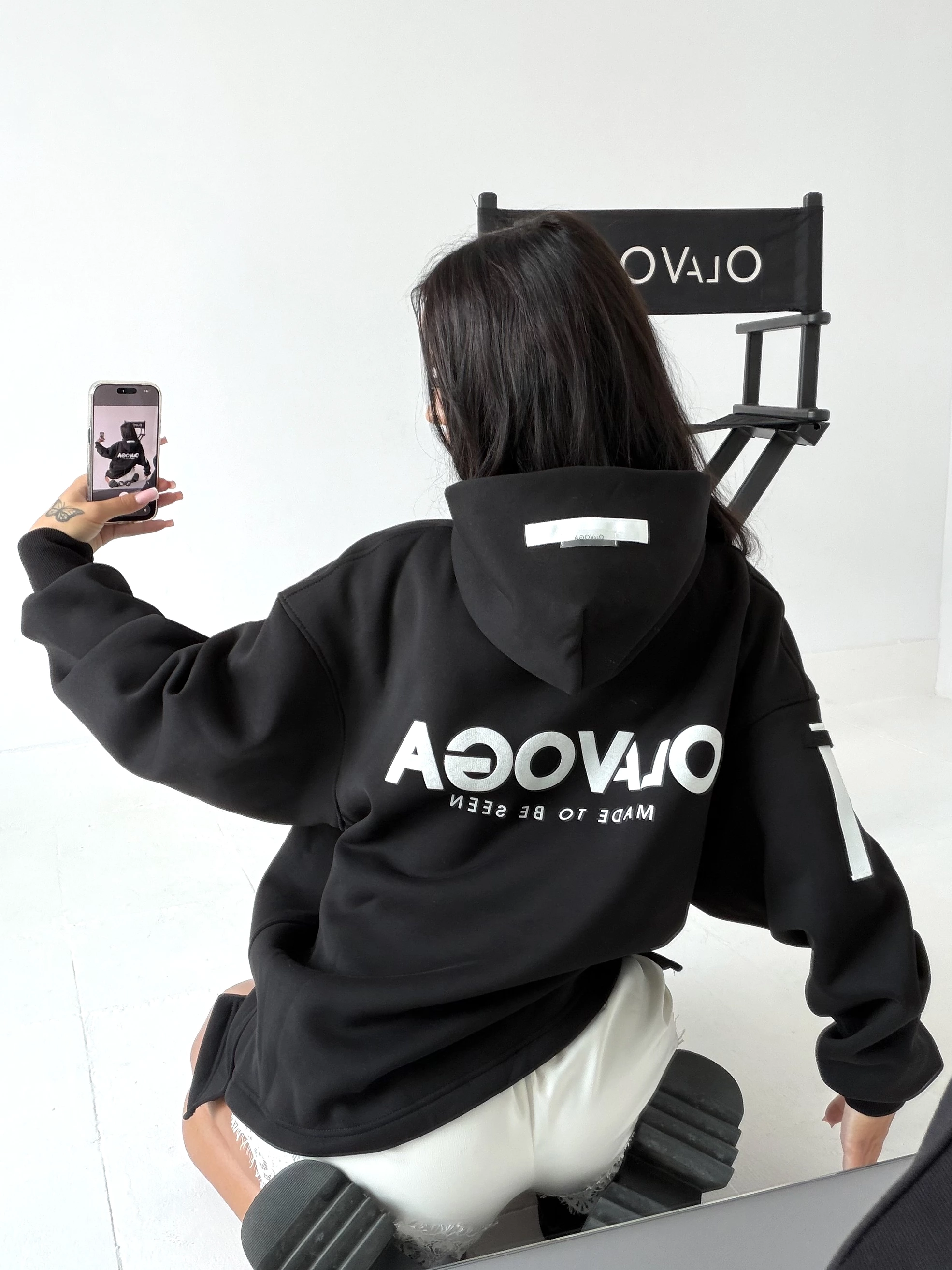 Bluza oversize OLAVOGA AVIRA - Czarny