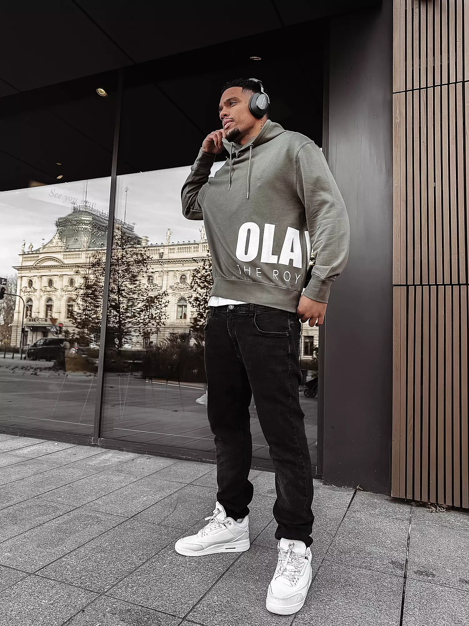 OLAVOGA Men PULSE cotton sweatshirt - Khaki