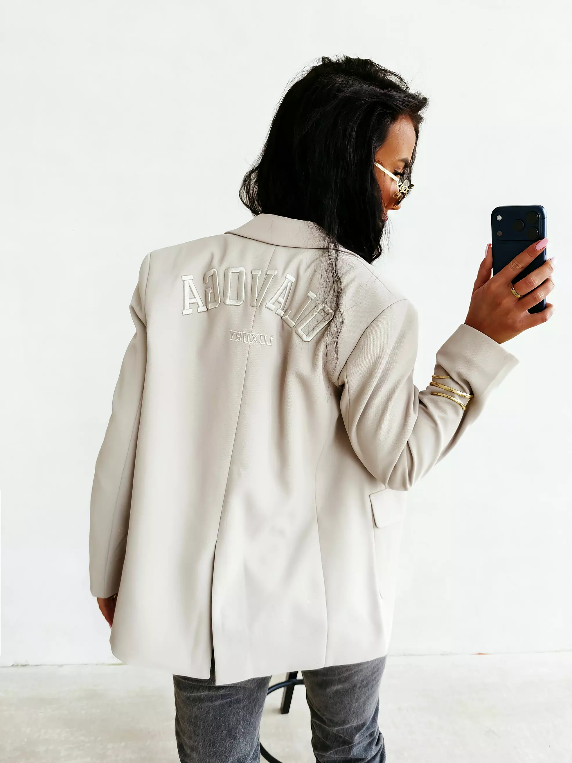 OLAVOGA VALTAR women's oversize jacket - Beige