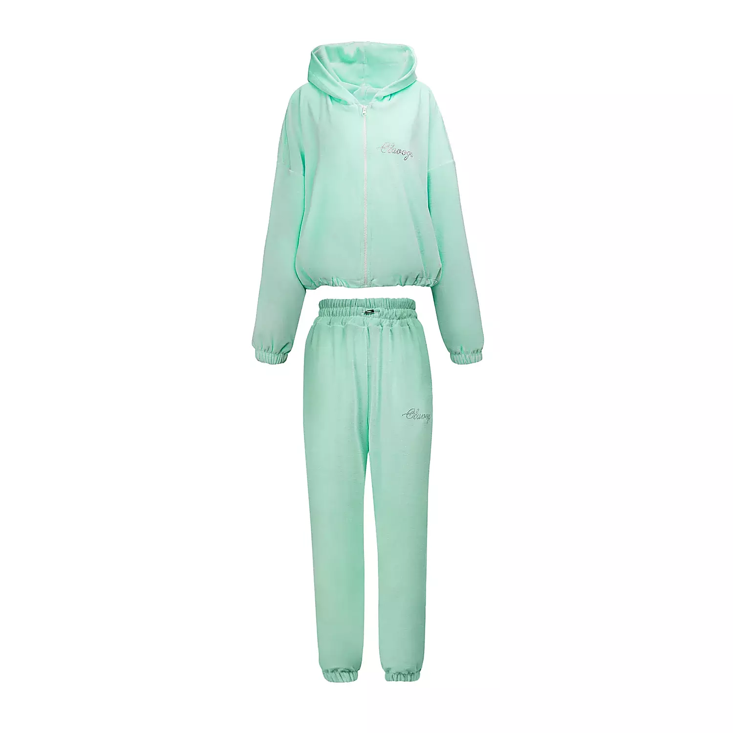Ladies' velour set OLAVOGA PRISM - Mint
