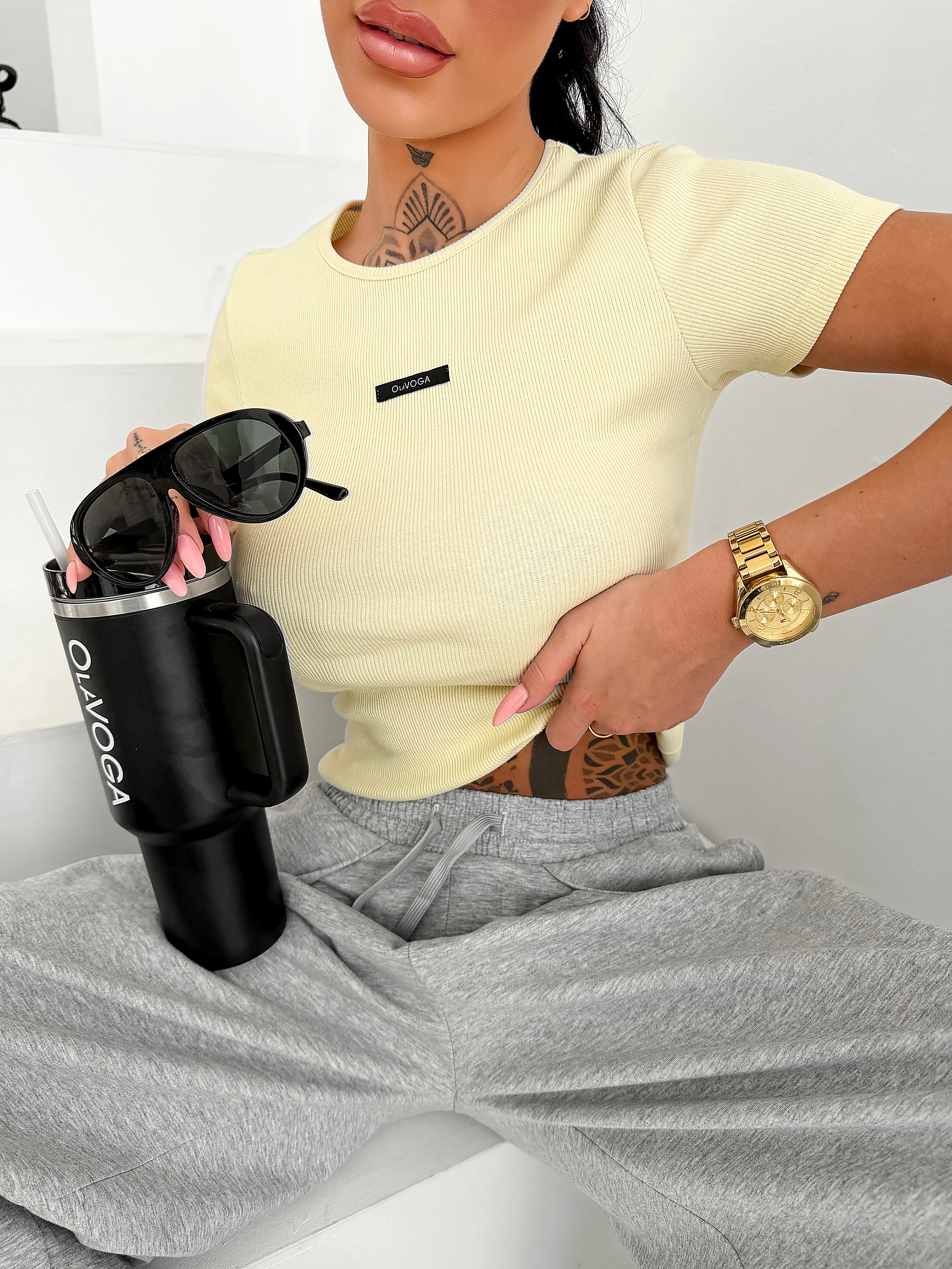 OLAVOGA MOVENA Damen-T-Shirt - Gelb