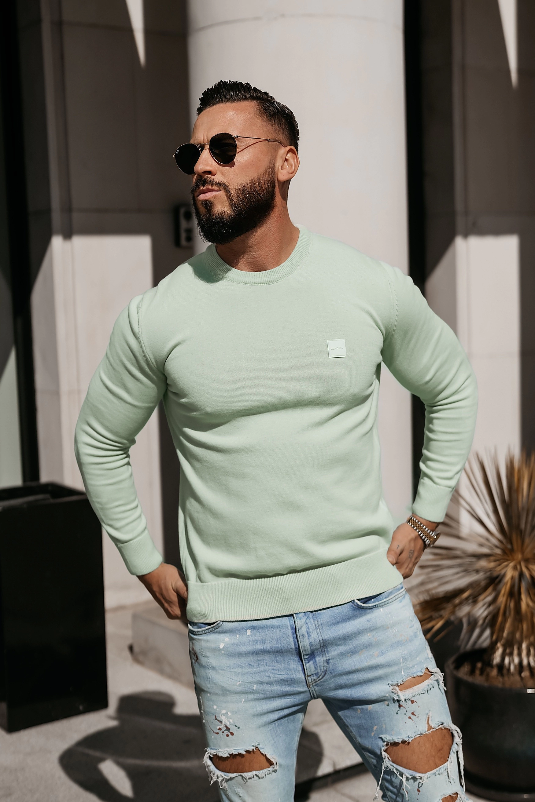 OLAVOGA Herren Pullover ALAVOS - Grün
