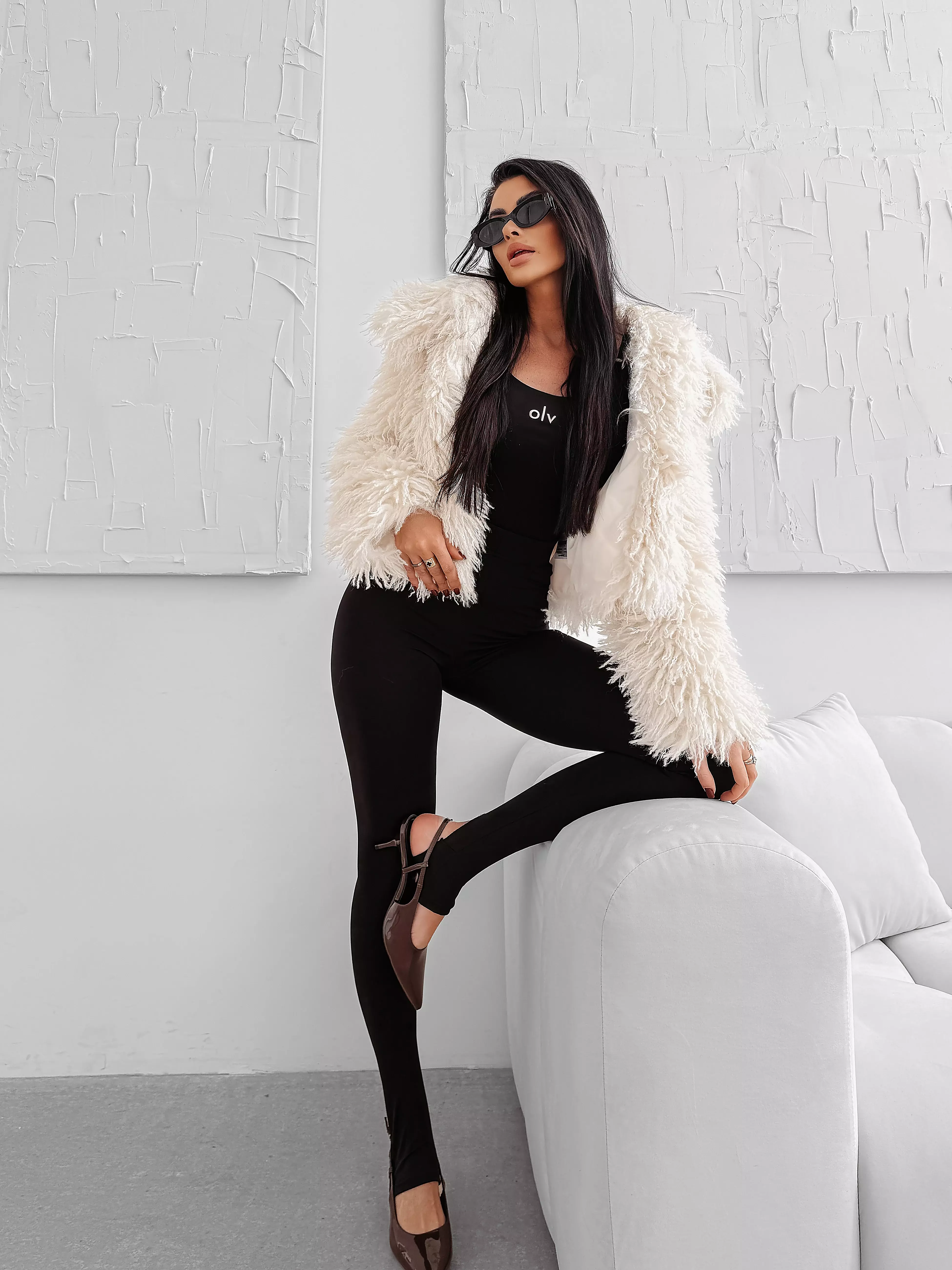 Damen Leggings mit Absätzen OLAVOGA GLAM - Schwarz
