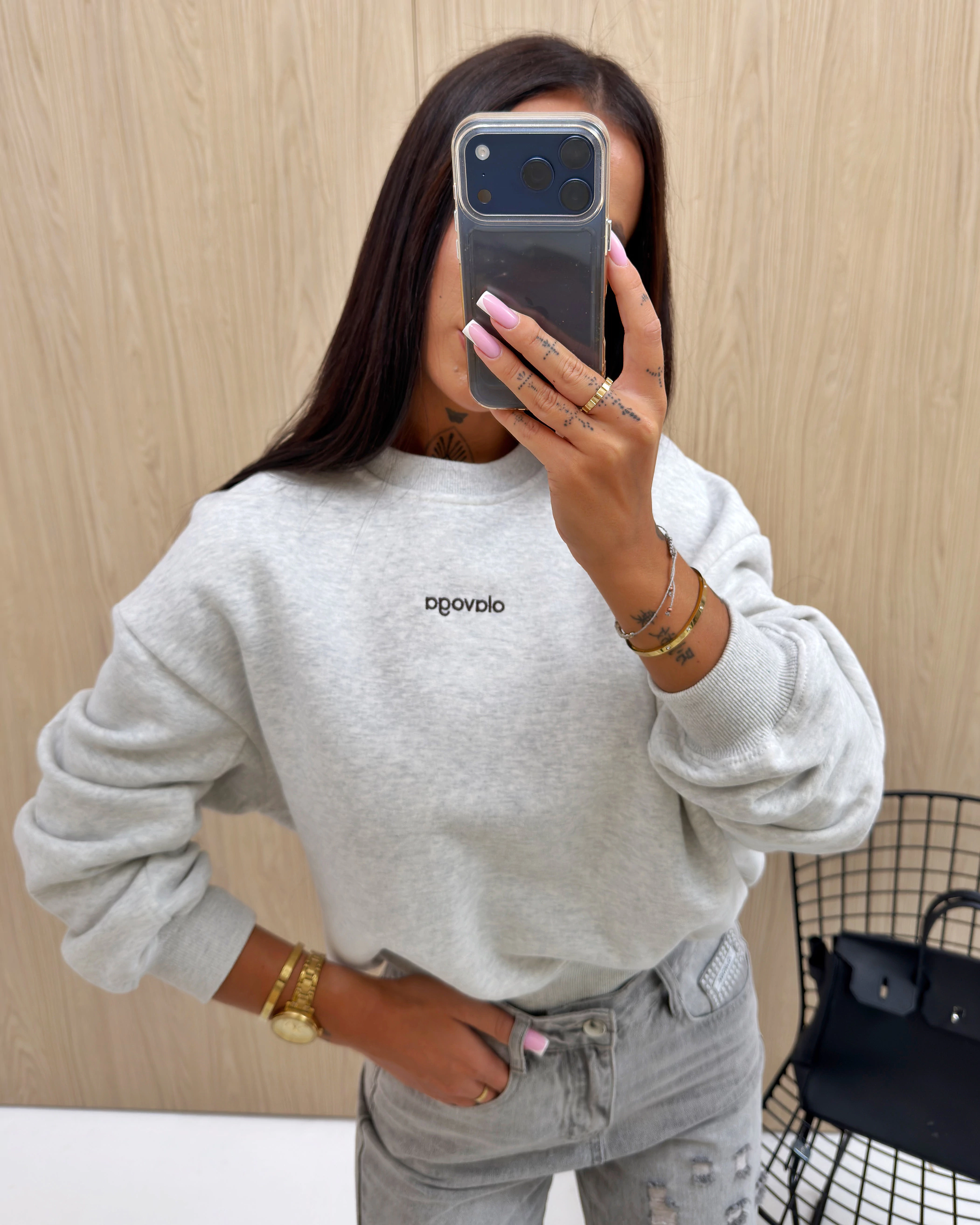 OLAVOGA DAWN women's cotton sweatshirt – Grey