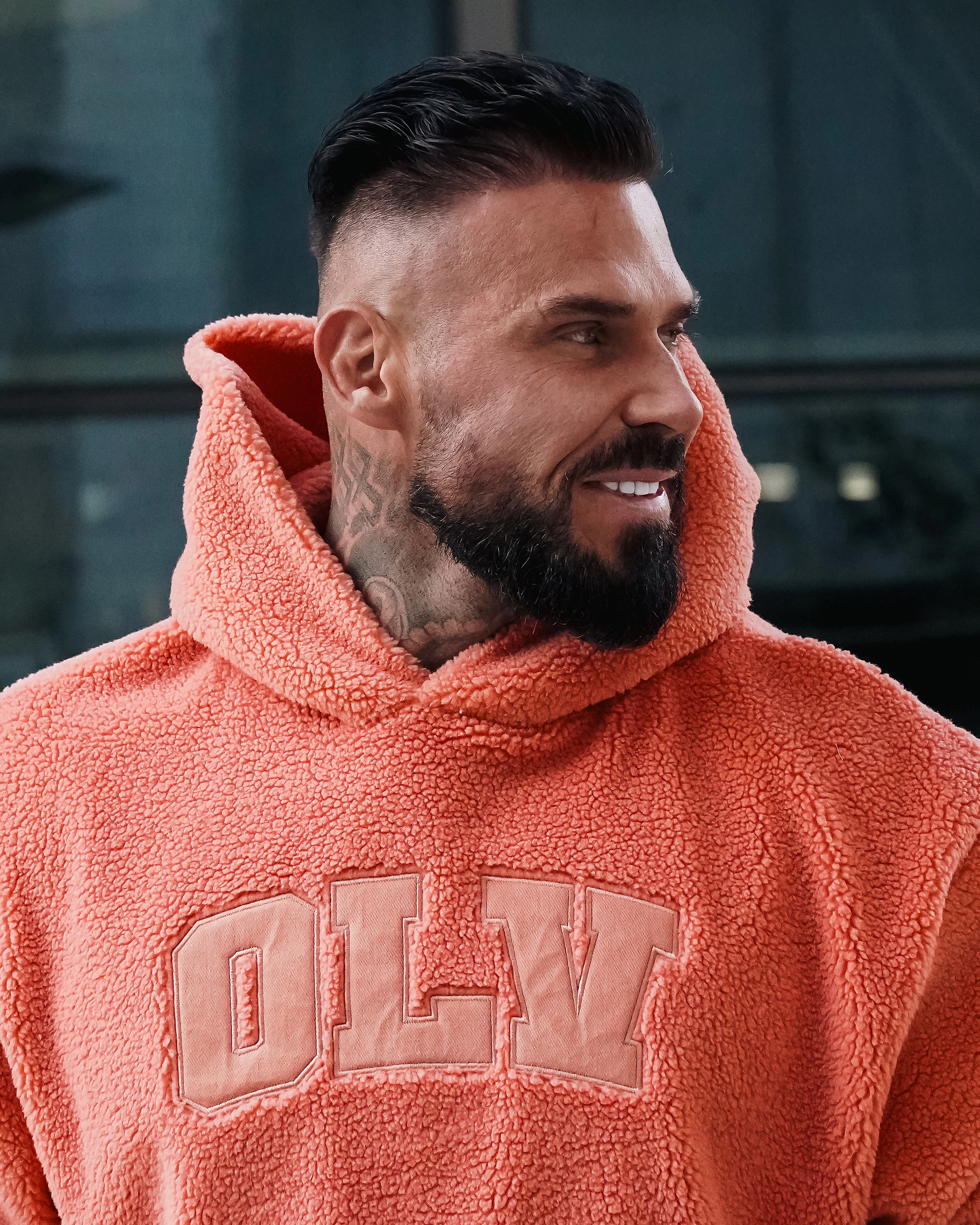 Bluza z kapturem OLAVOGA OROFIOU - Pomarańczowy