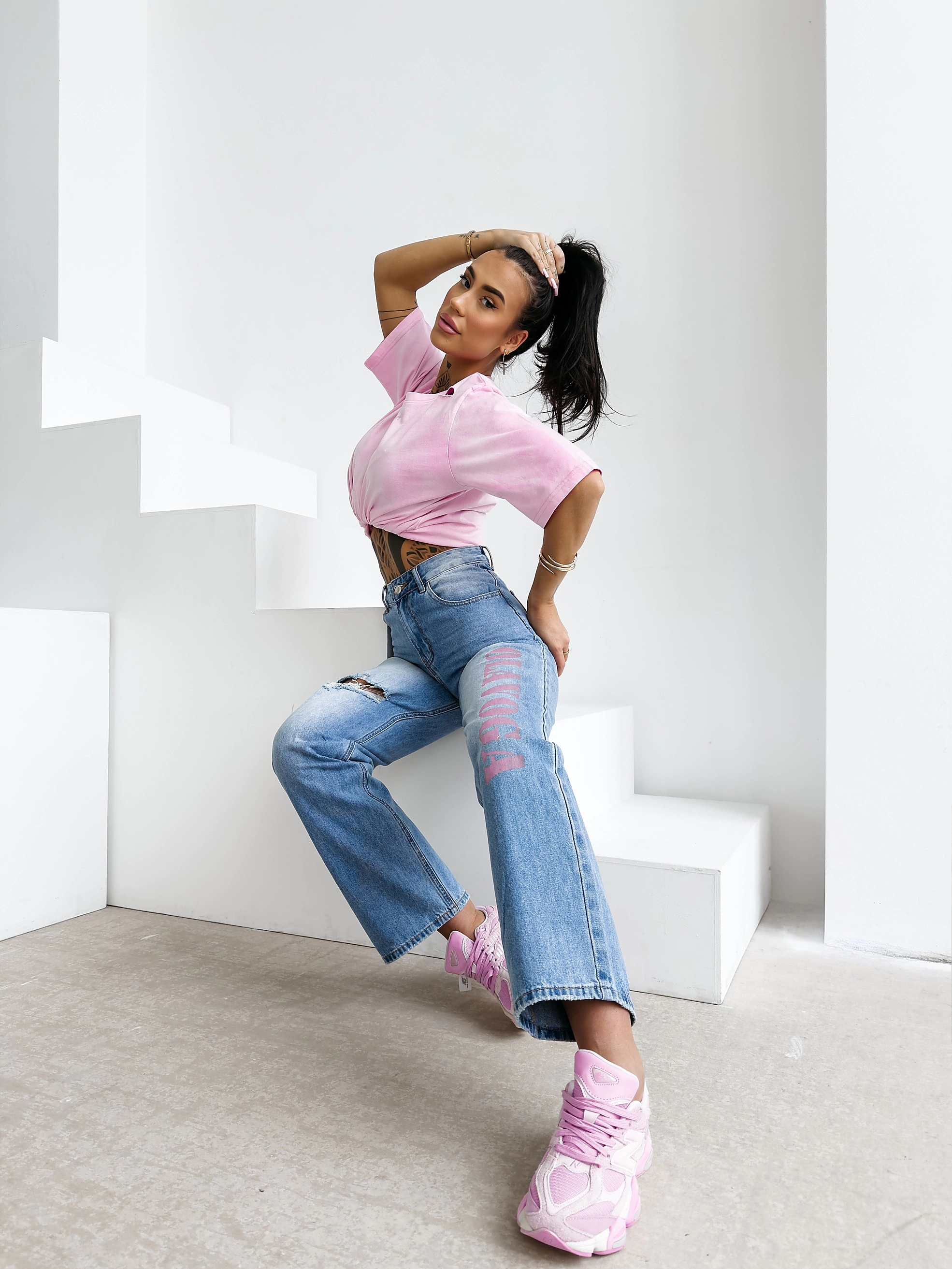 OLAVOGA LOVERI women's denim trousers - Dark denim