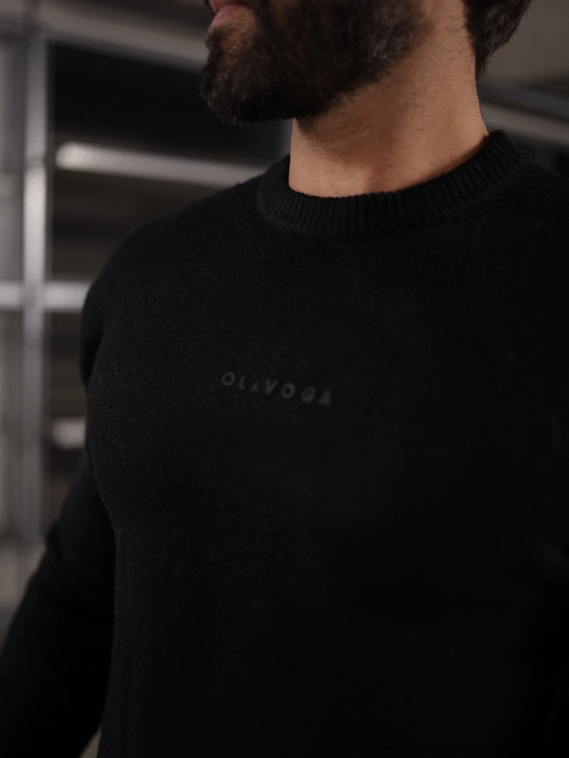 Sweter męski OLAVOGA Men CAIRO - Czarny 