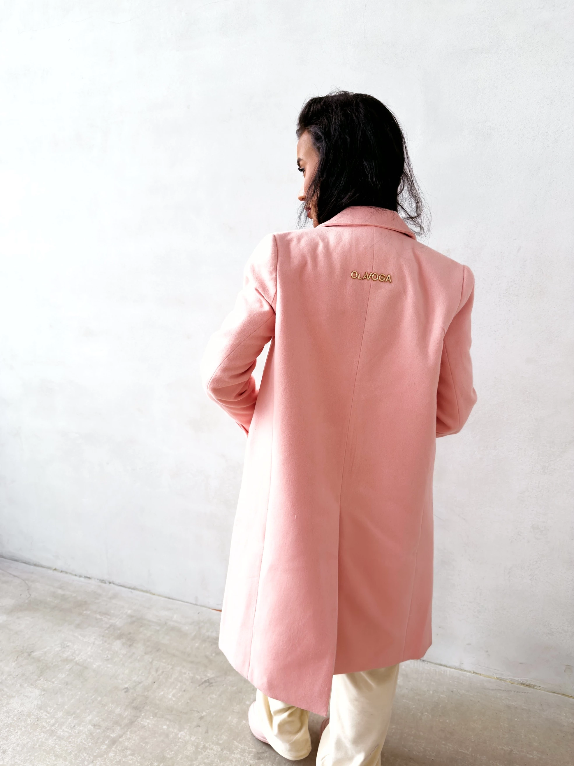 OLAVOGA FONAJ women's coat - Coral Pink