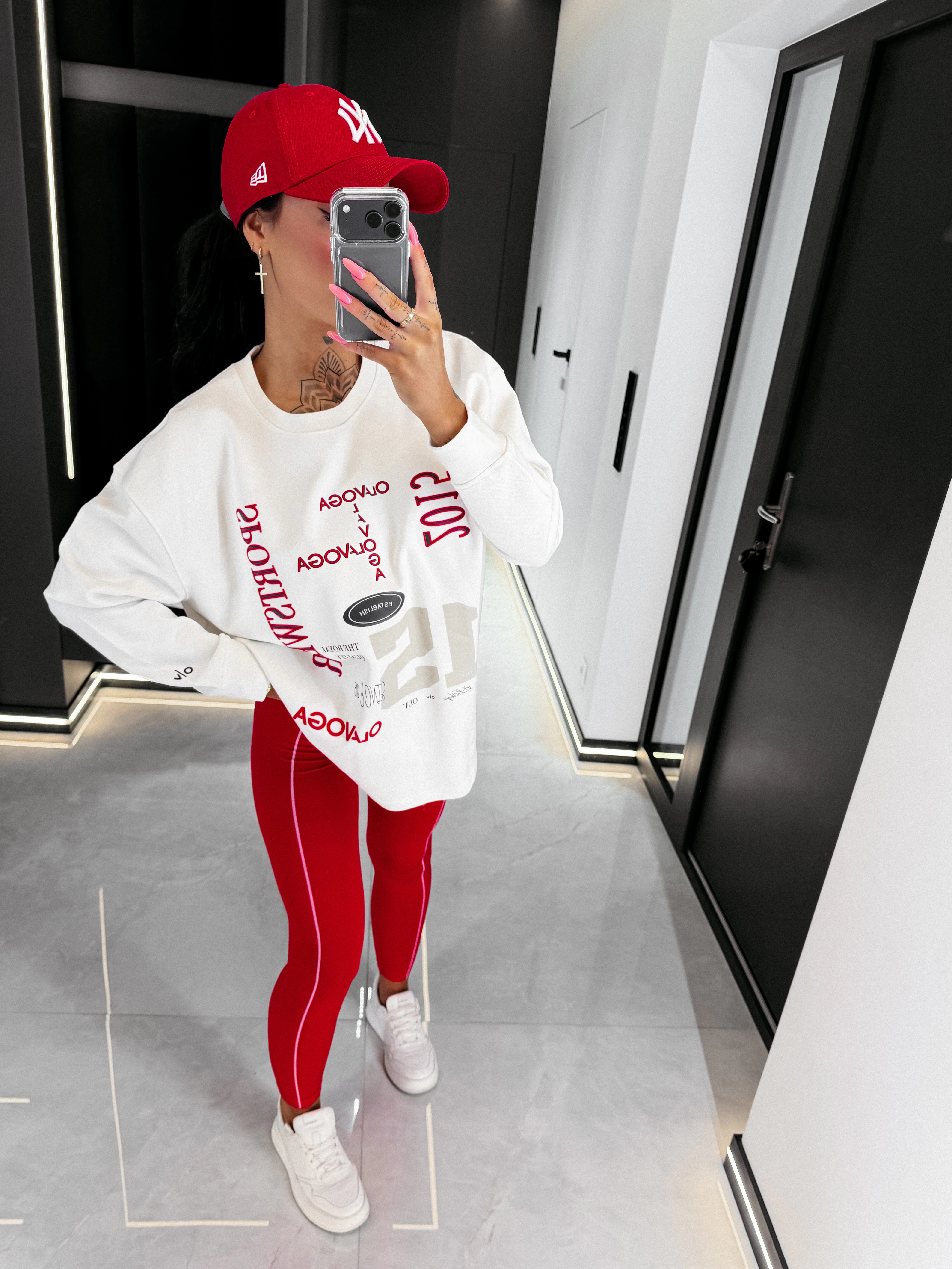 Women's sweatshirt OLAVOGA APARE - Ecru