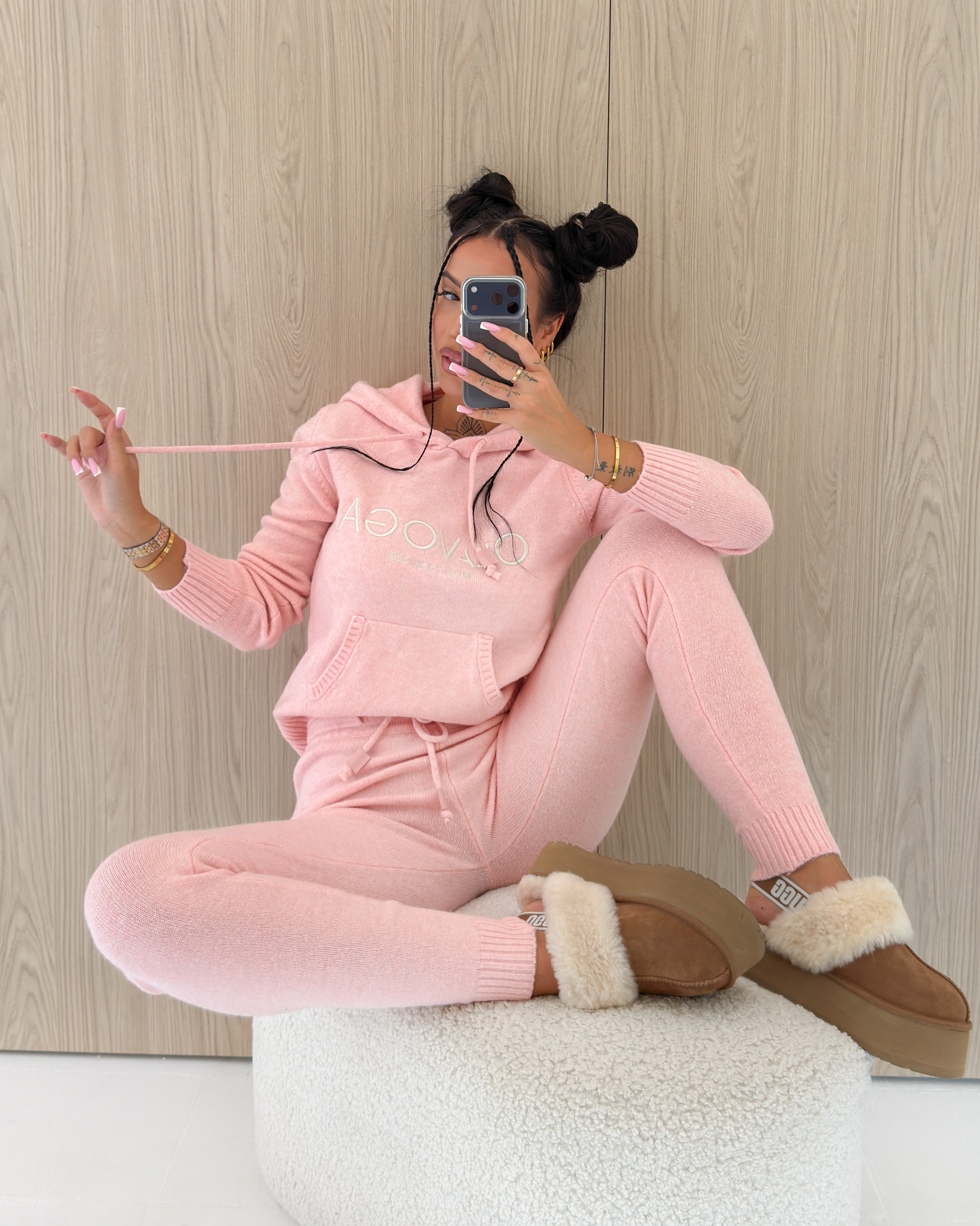 OLAVOGA SUNZOIST women’s knitted set – Pink
