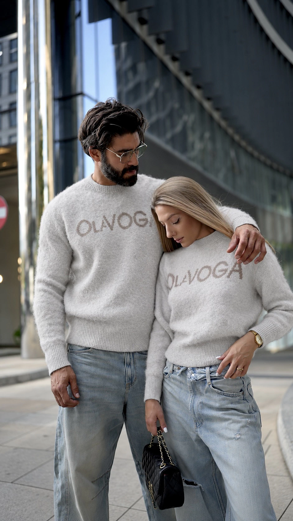 Sweter męski OLAVOGA Men VILA MEN - Beż