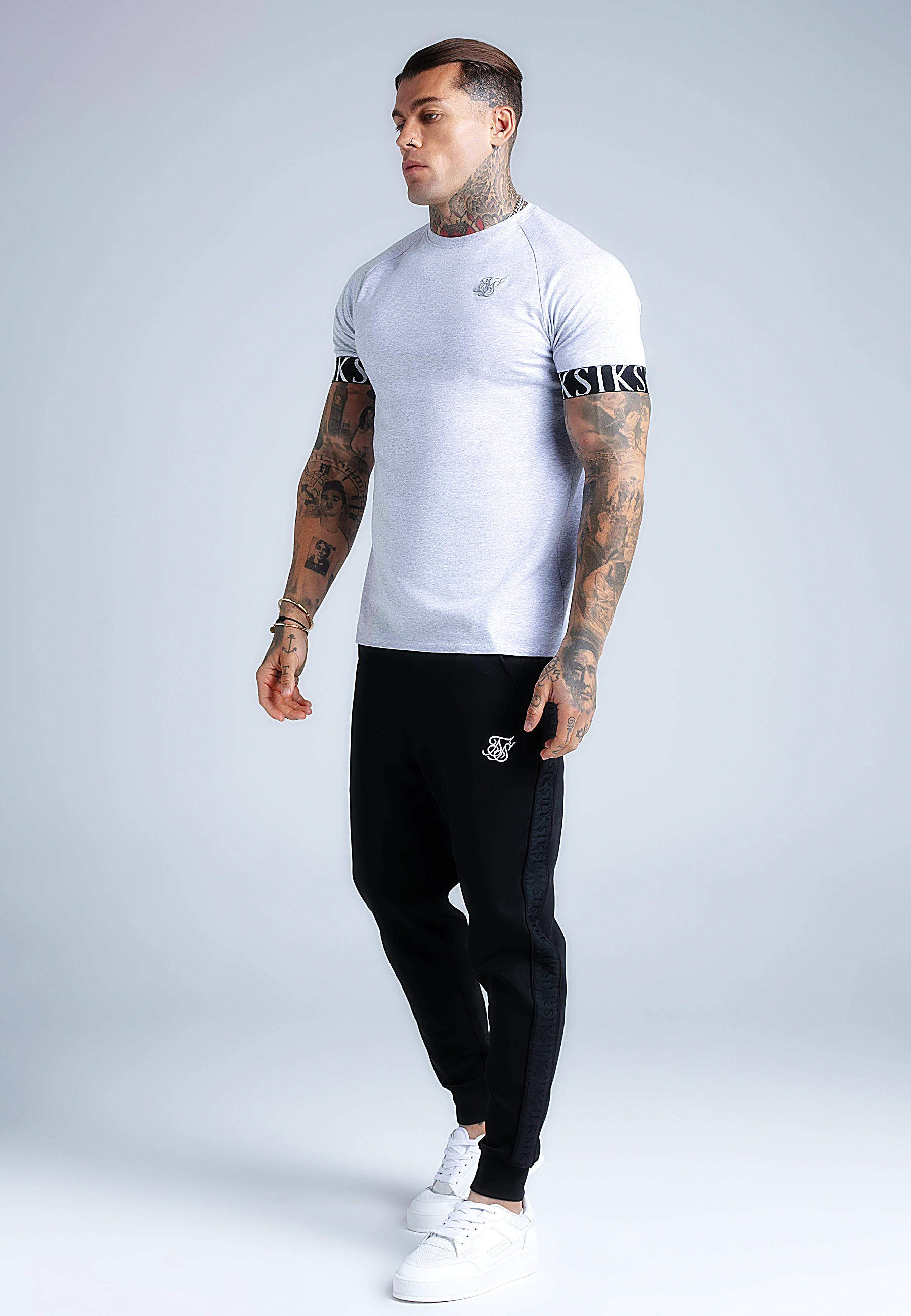 SIKSILK TECH T-Shirt für Herren 28406 - Grau