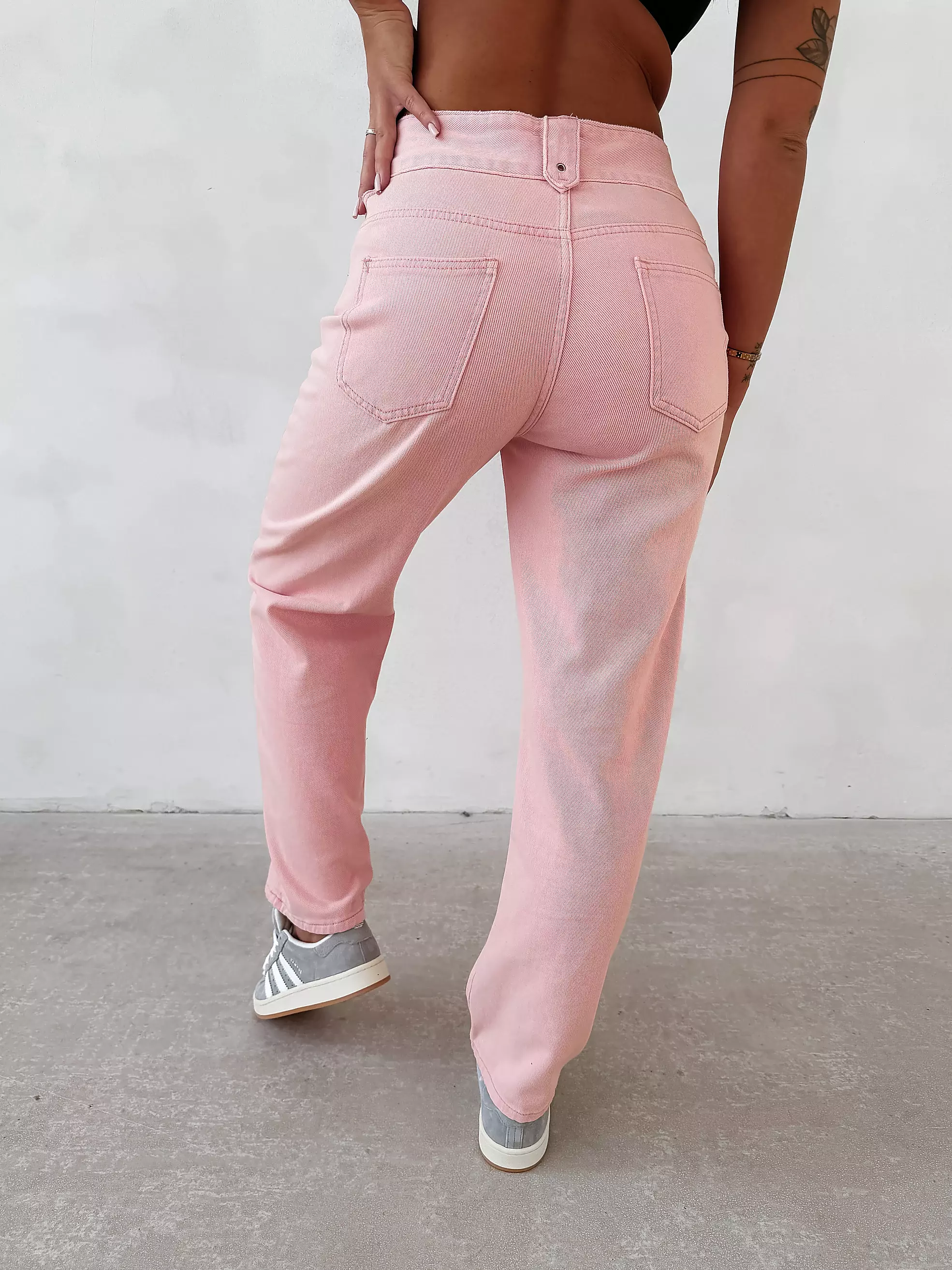 OLAVOGA EREDU women's denim trousers - Powder pink