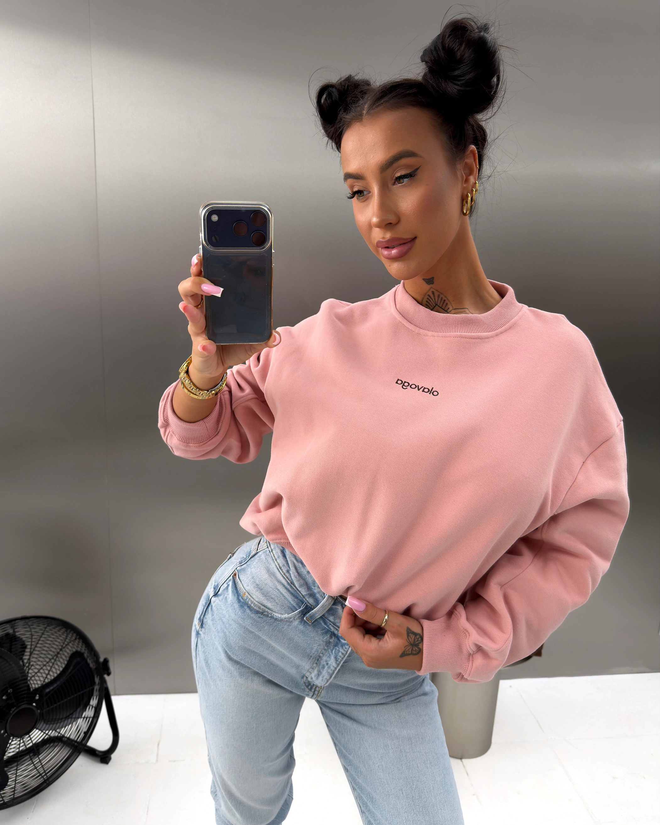 OLAVOGA DAWN Women’s Cotton Sweatshirt – Pink