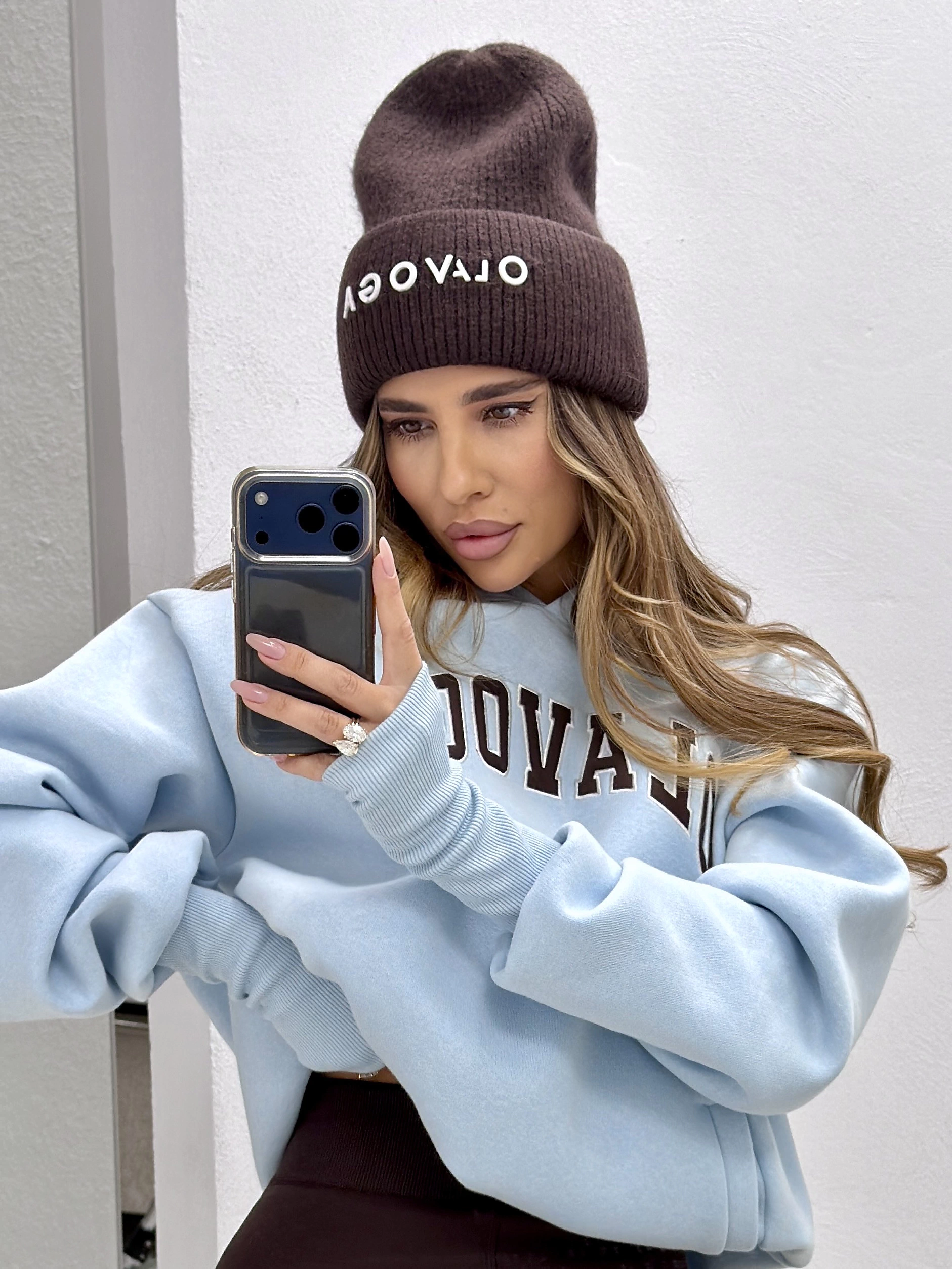Czapka damska beanie OLAVOGA MEDINA - Brąz