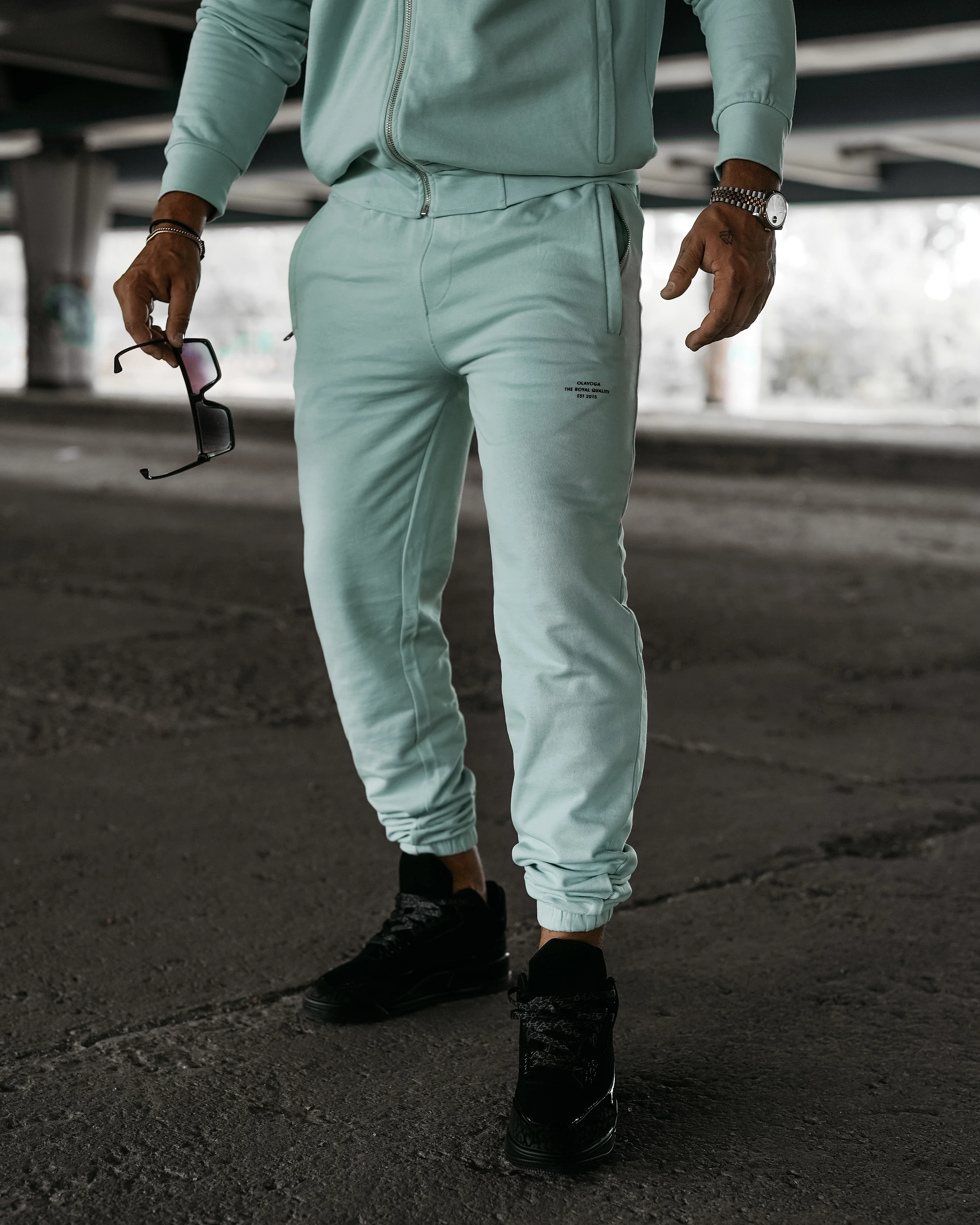 Pánské kalhoty OLAVOGA Men LEOTO PANTS – mátová