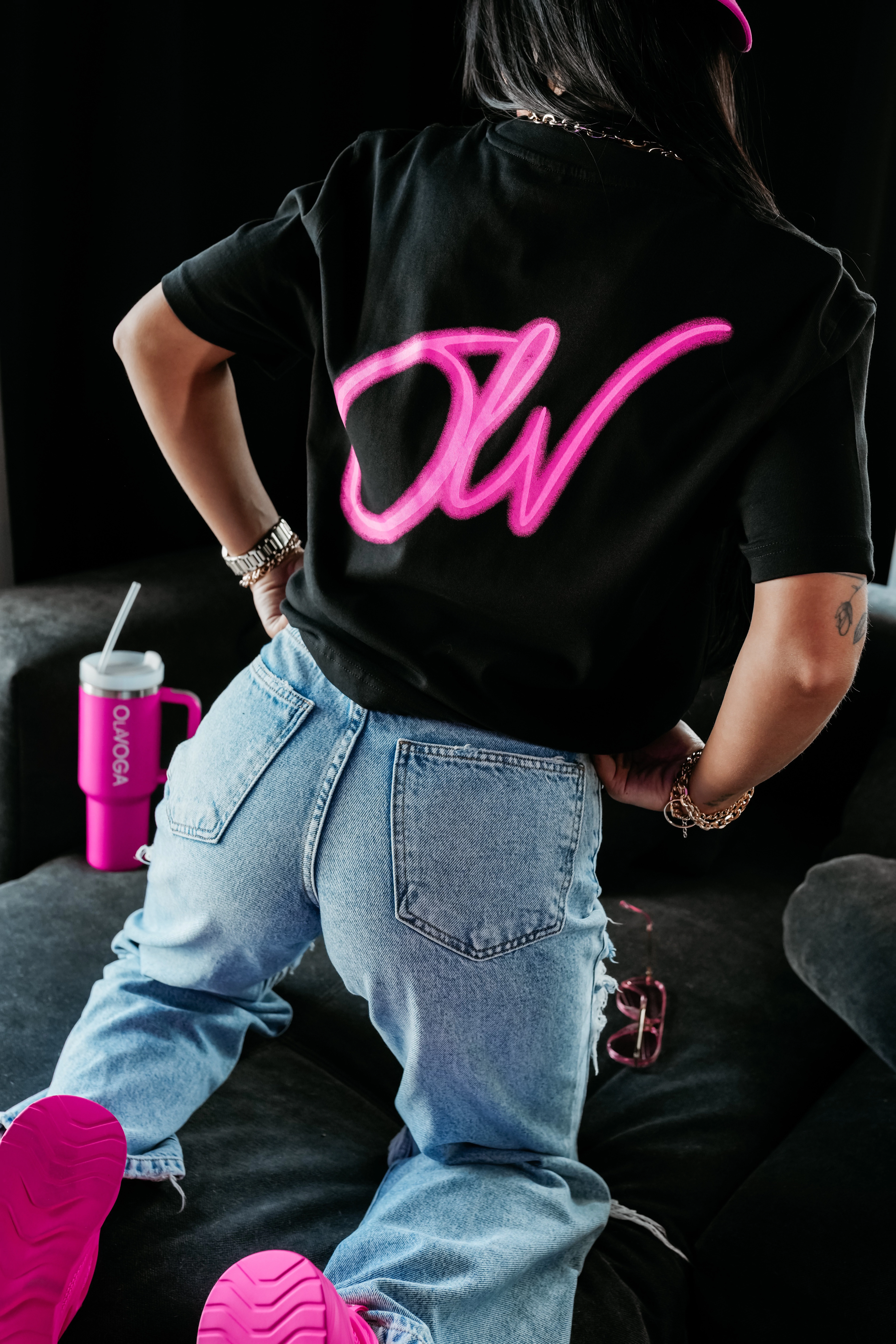 OLAVOGA VELMAR unisex oversize T-shirt - Black