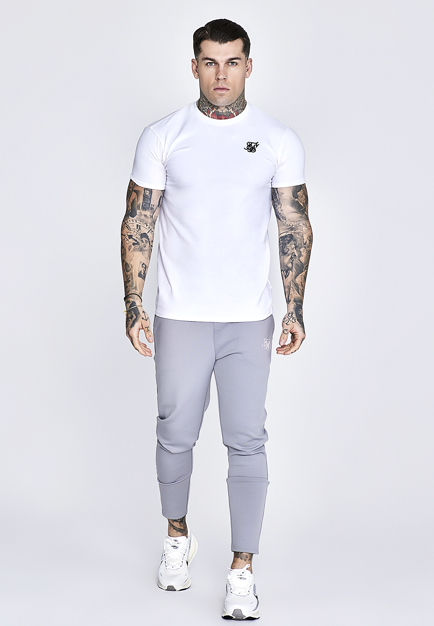 SIKSILK ESSENTIALS Herrenhose 28164 - Grau