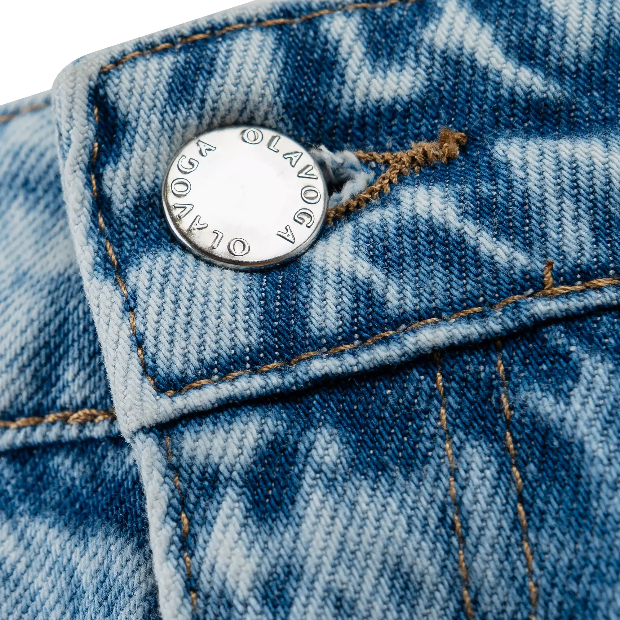 OLAVOGA CELABU women's denim trousers - Blue