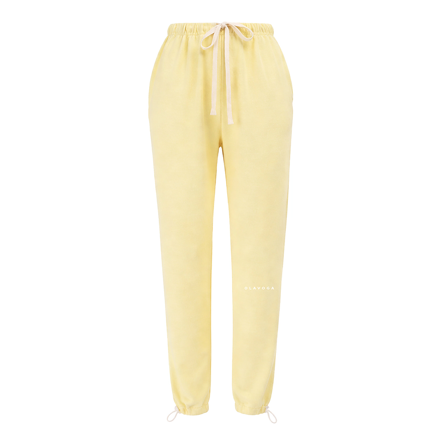 Verstellbare Damen-Velours-Hose OLAVOGA NESA - Gelb