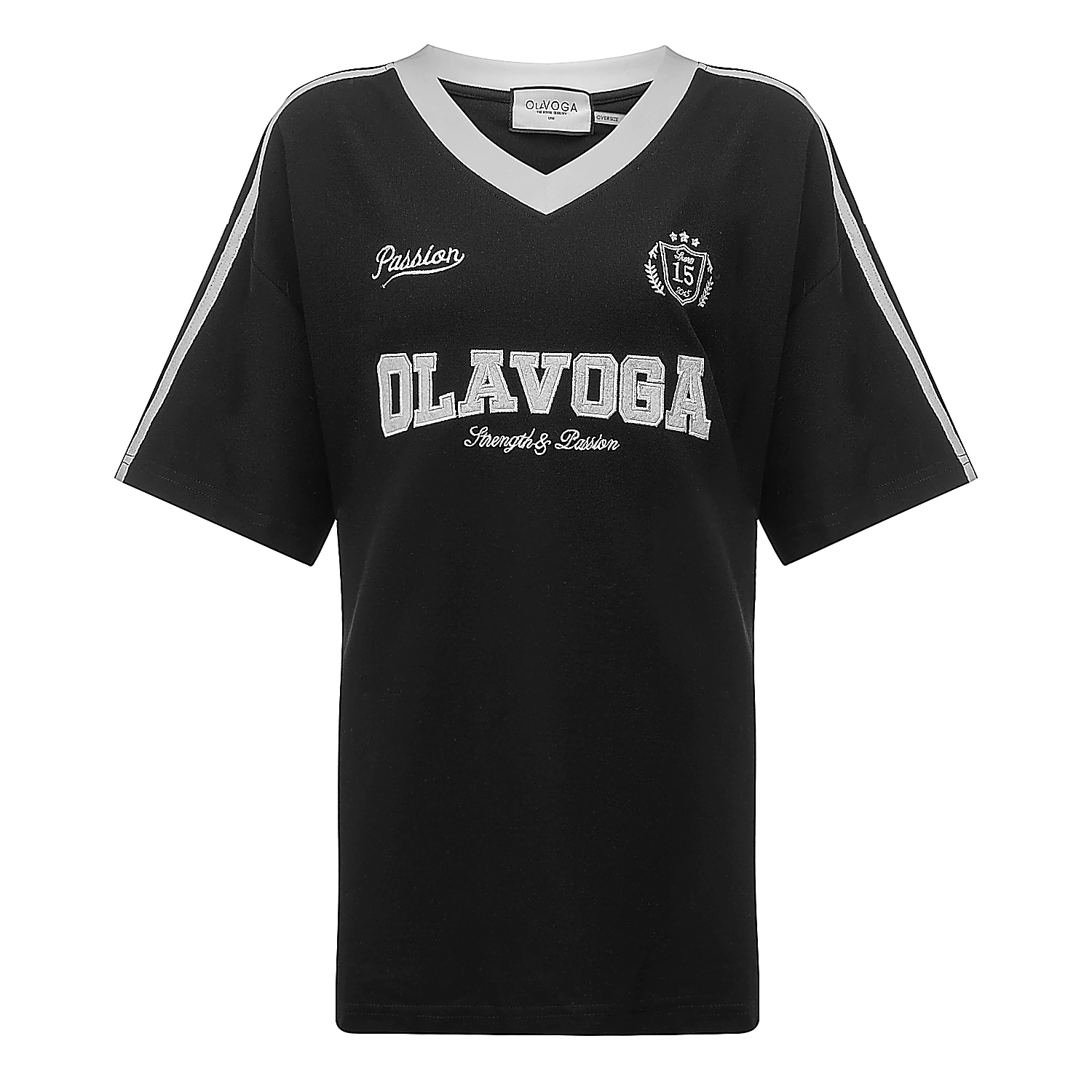 T-shirt damski oversize OLAVOGA LONDON - Czarny
