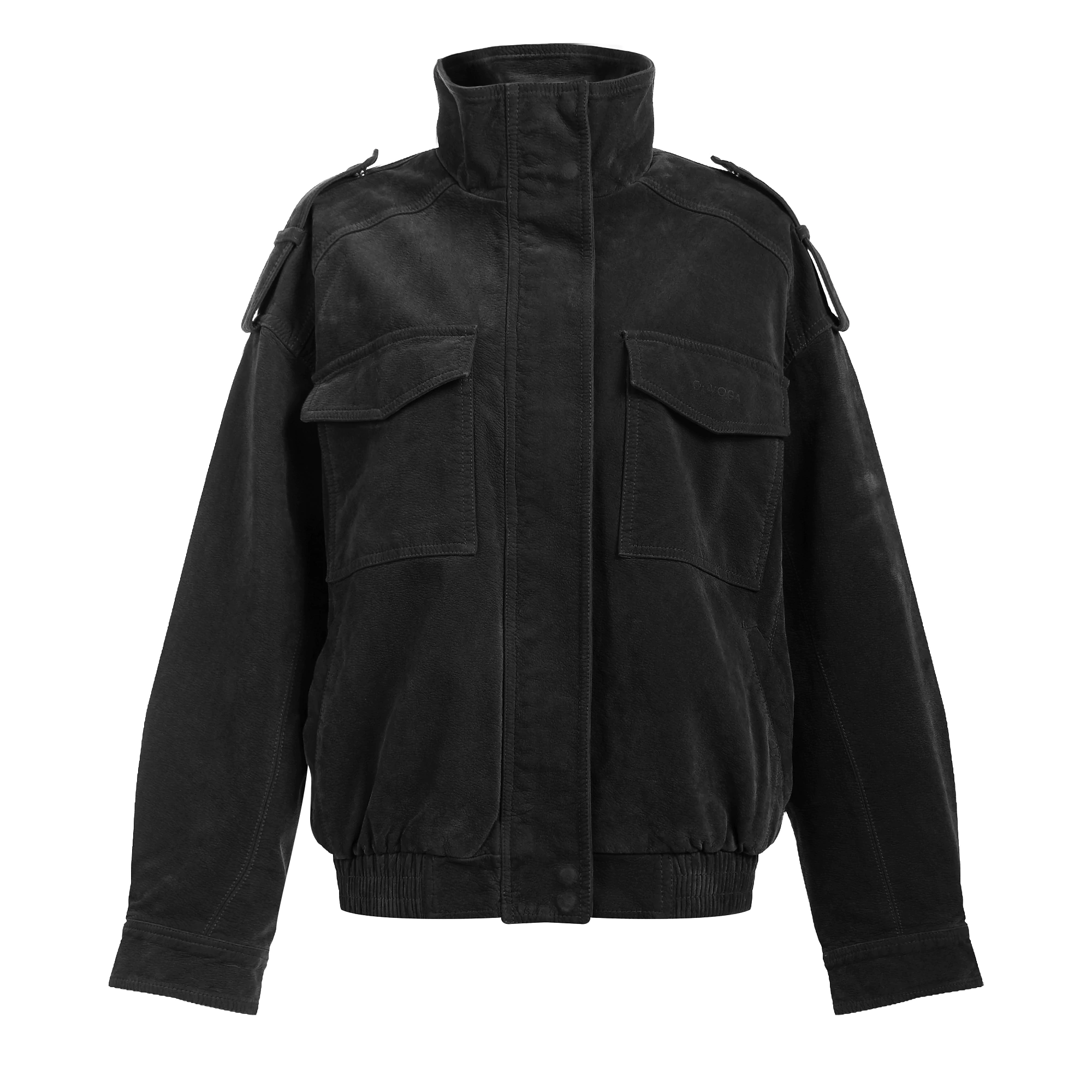 Damenjacke in Wildleder-Optik OLAVOGA RYZEN - Schwarz