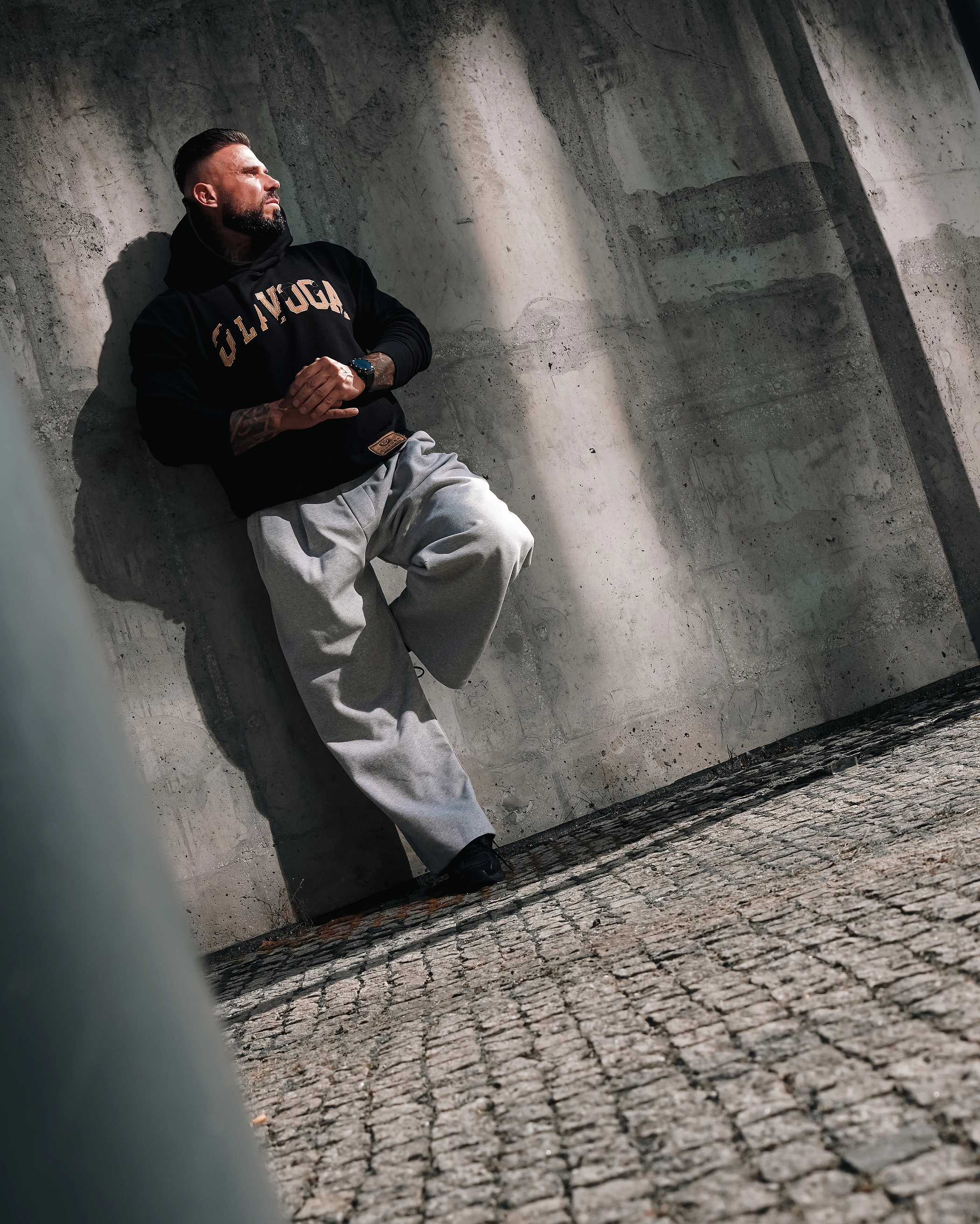 Bluza męska z kapturem OLAVOGA Men FLYTION - Czarny