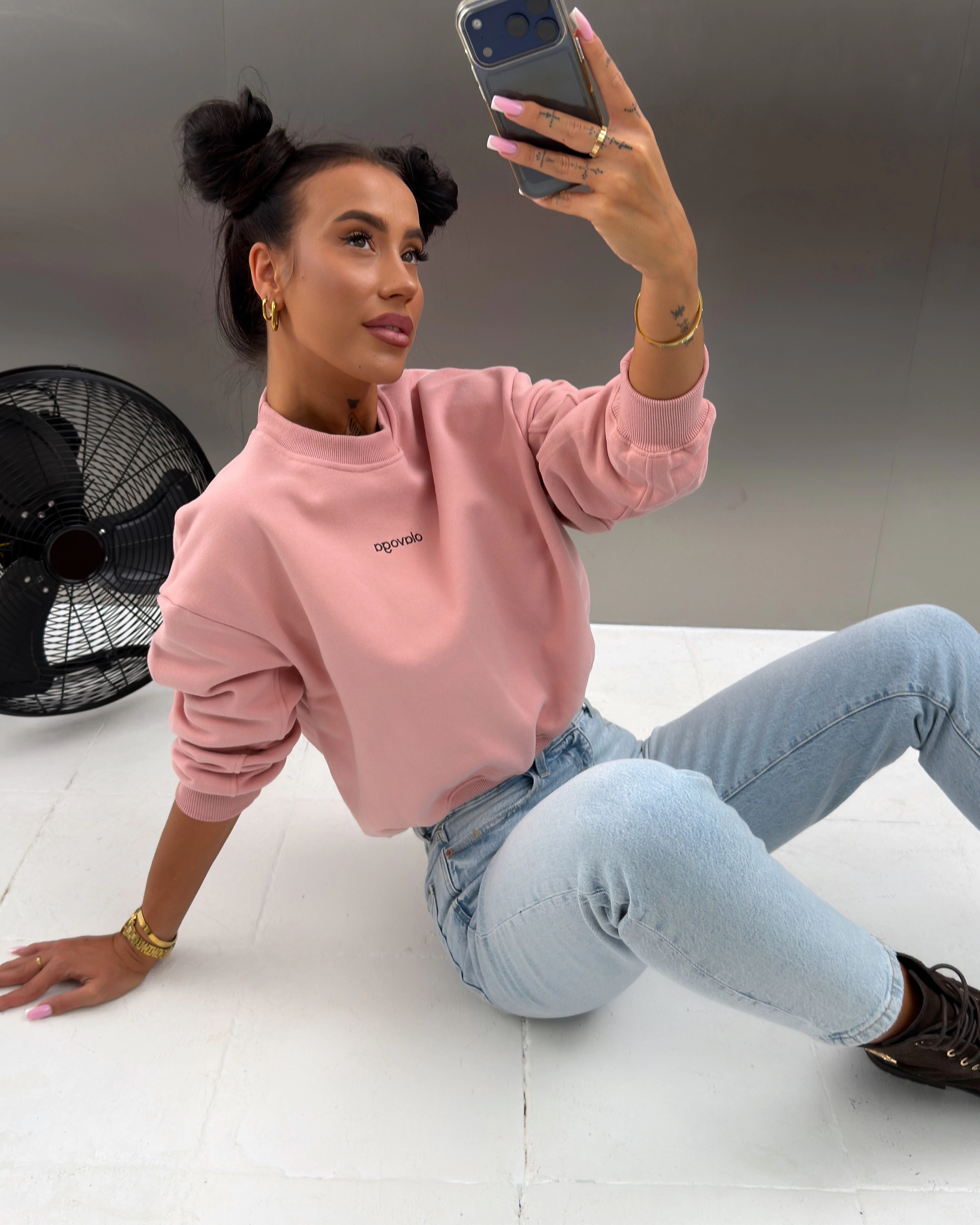 OLAVOGA DAWN Women’s Cotton Sweatshirt – Pink
