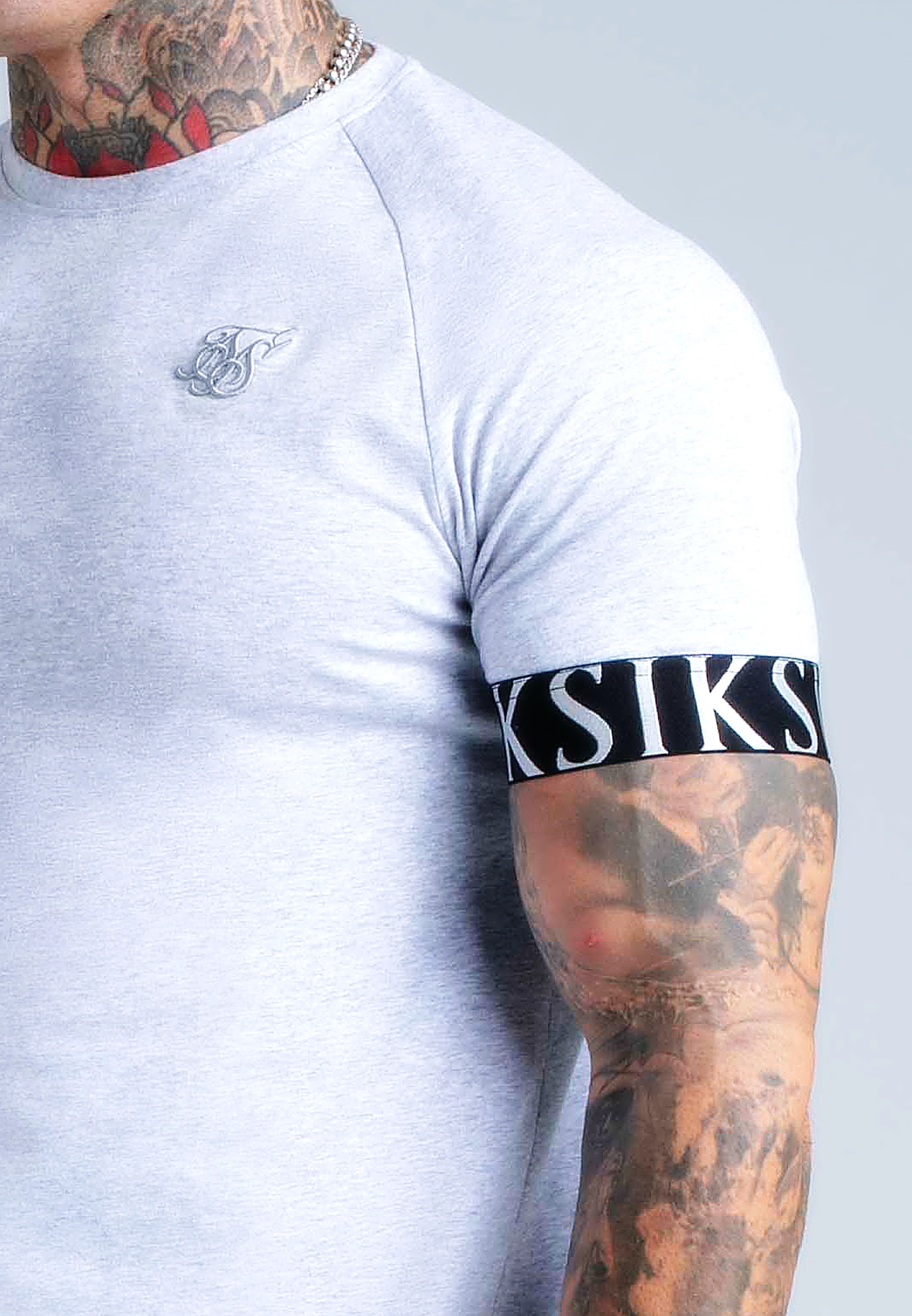 SIKSILK TECH T-Shirt für Herren 28406 - Grau
