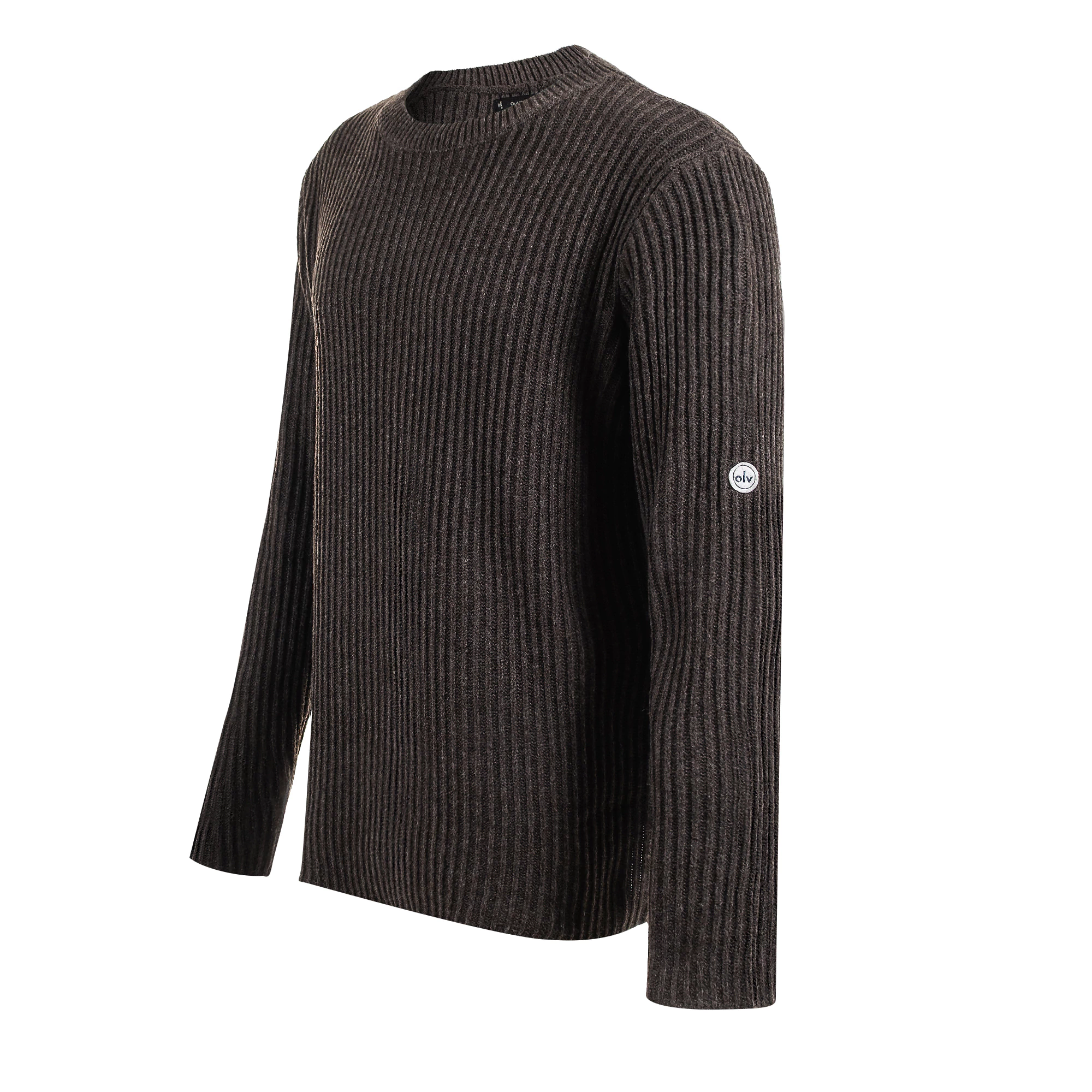 OLAVOGA Men SASIO men’s ribbed jumper – Coffee