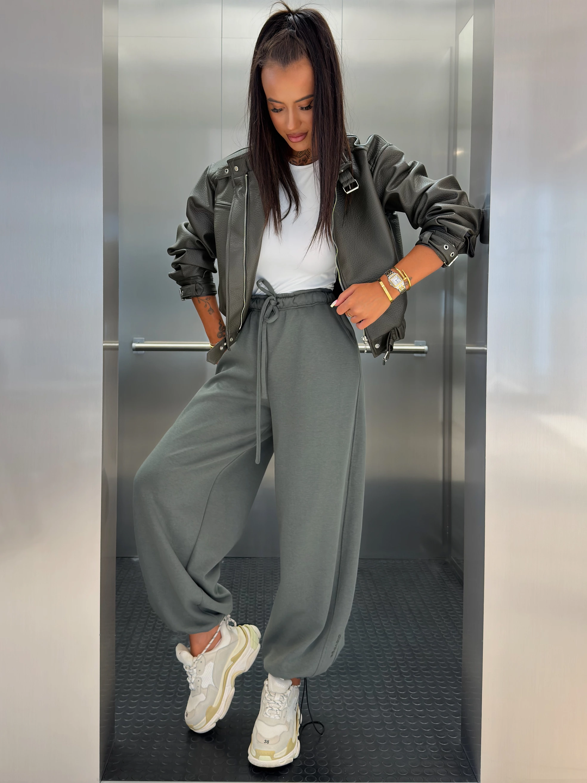 Dámská bunda oversize OLAVOGA VIERA – khaki