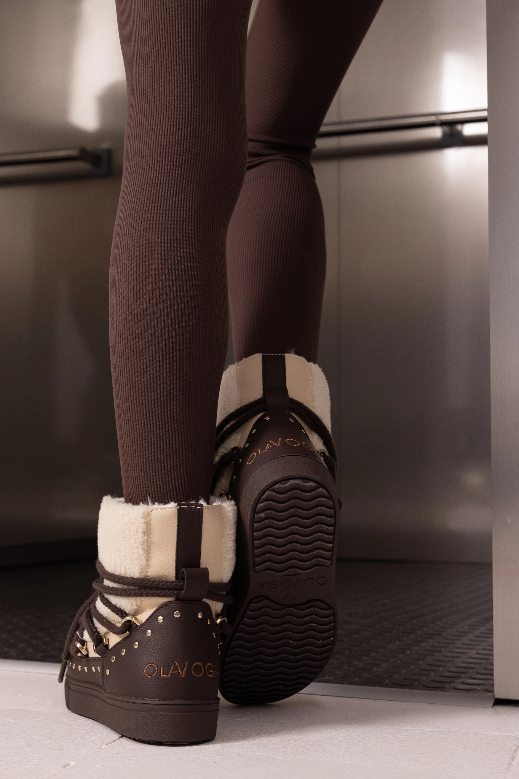 Buty damskie eskimoski OLAVOGA ETNA - Brąz