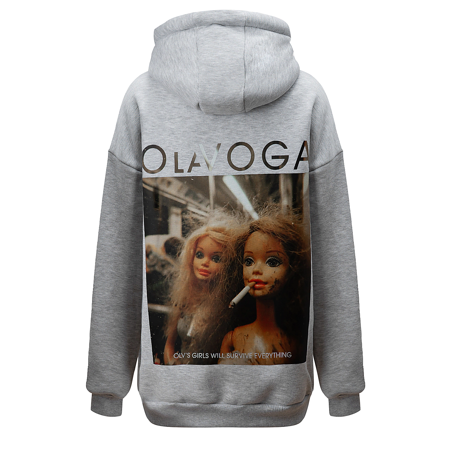 Bluza damska Oversize OLAVOGA RUNAWAY - Szary
