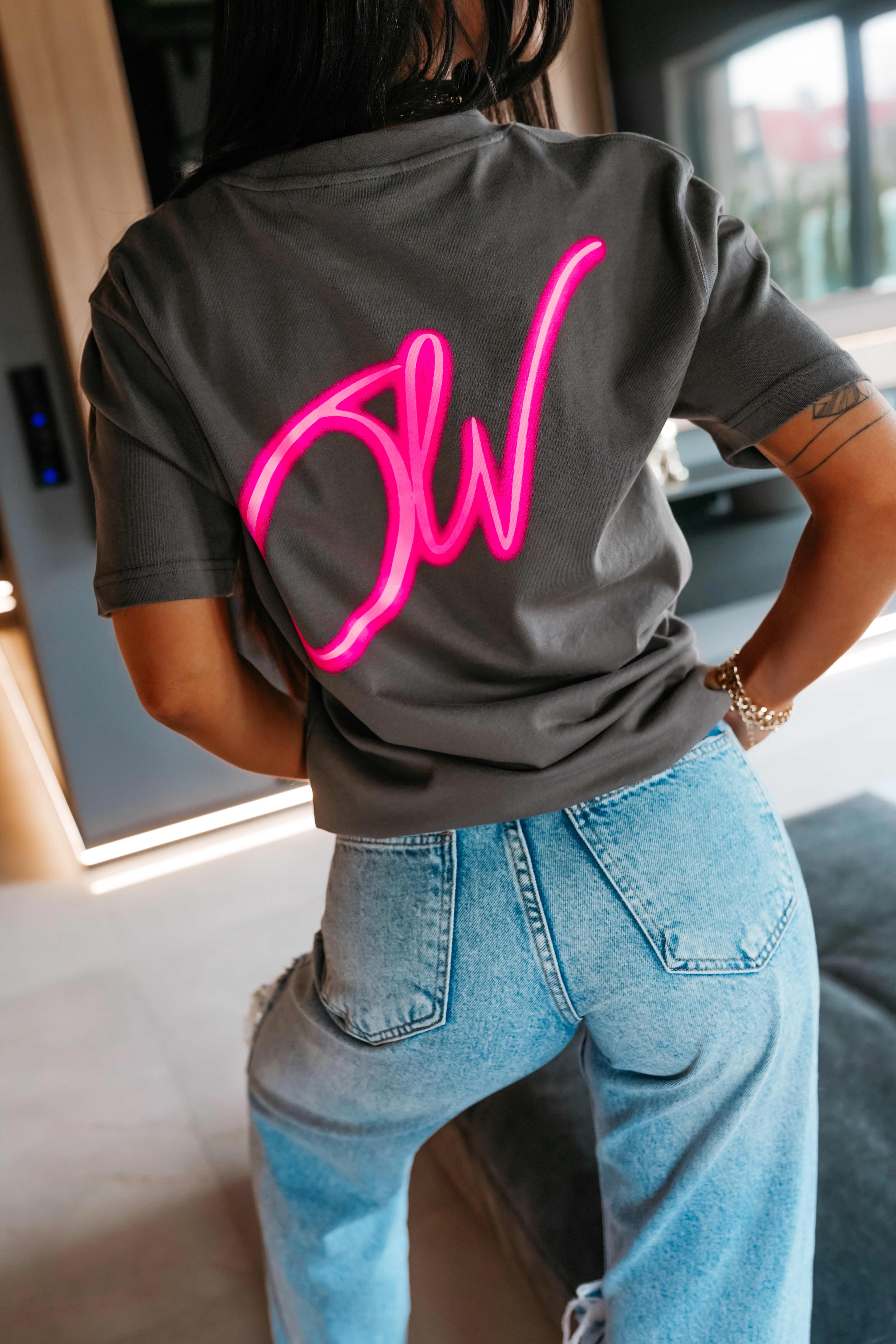 OLAVOGA VELMAR unisex oversize T-shirt - Graphite