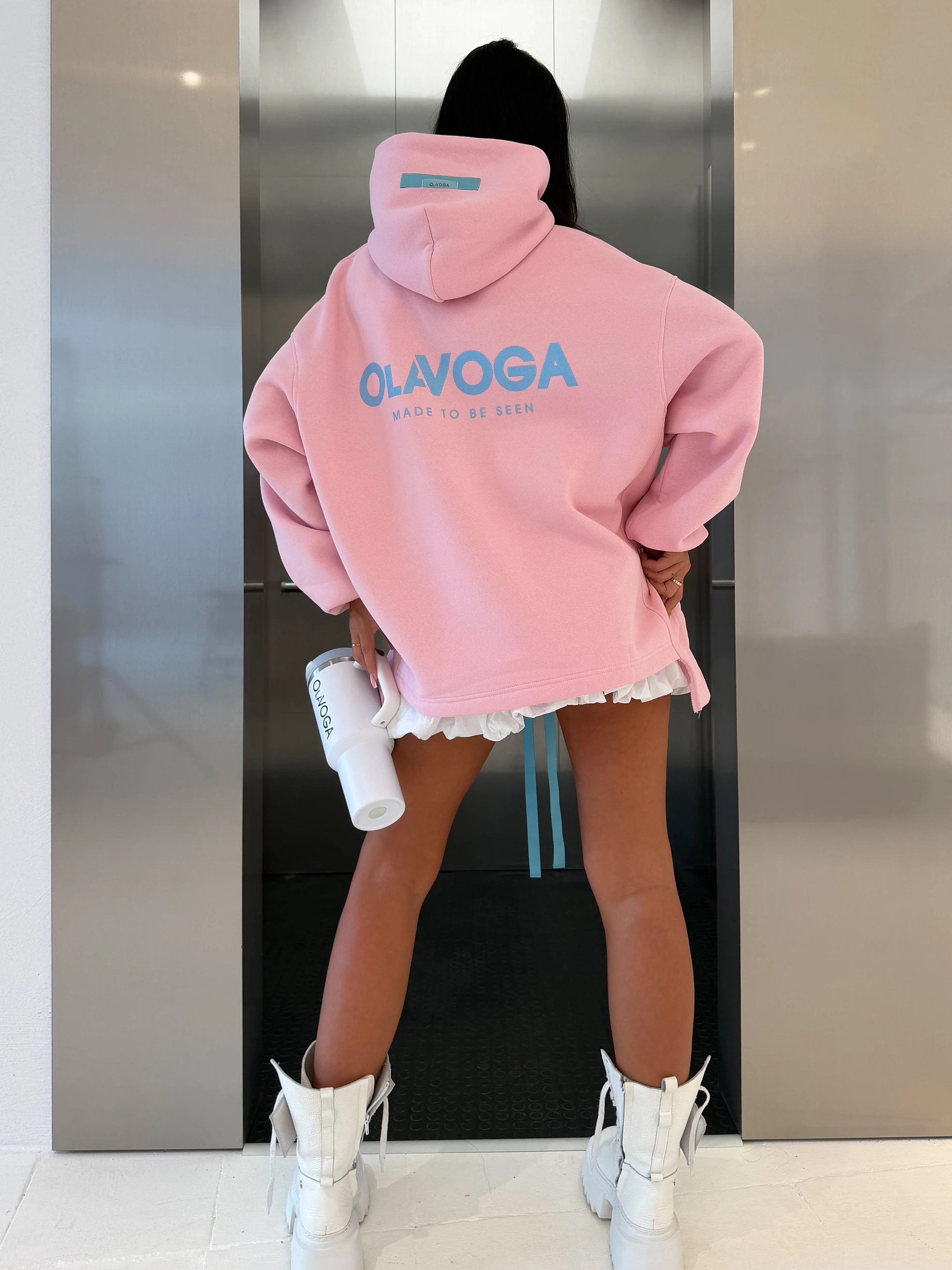 Bluza oversize OLAVOGA AVIRA - Powder Pink