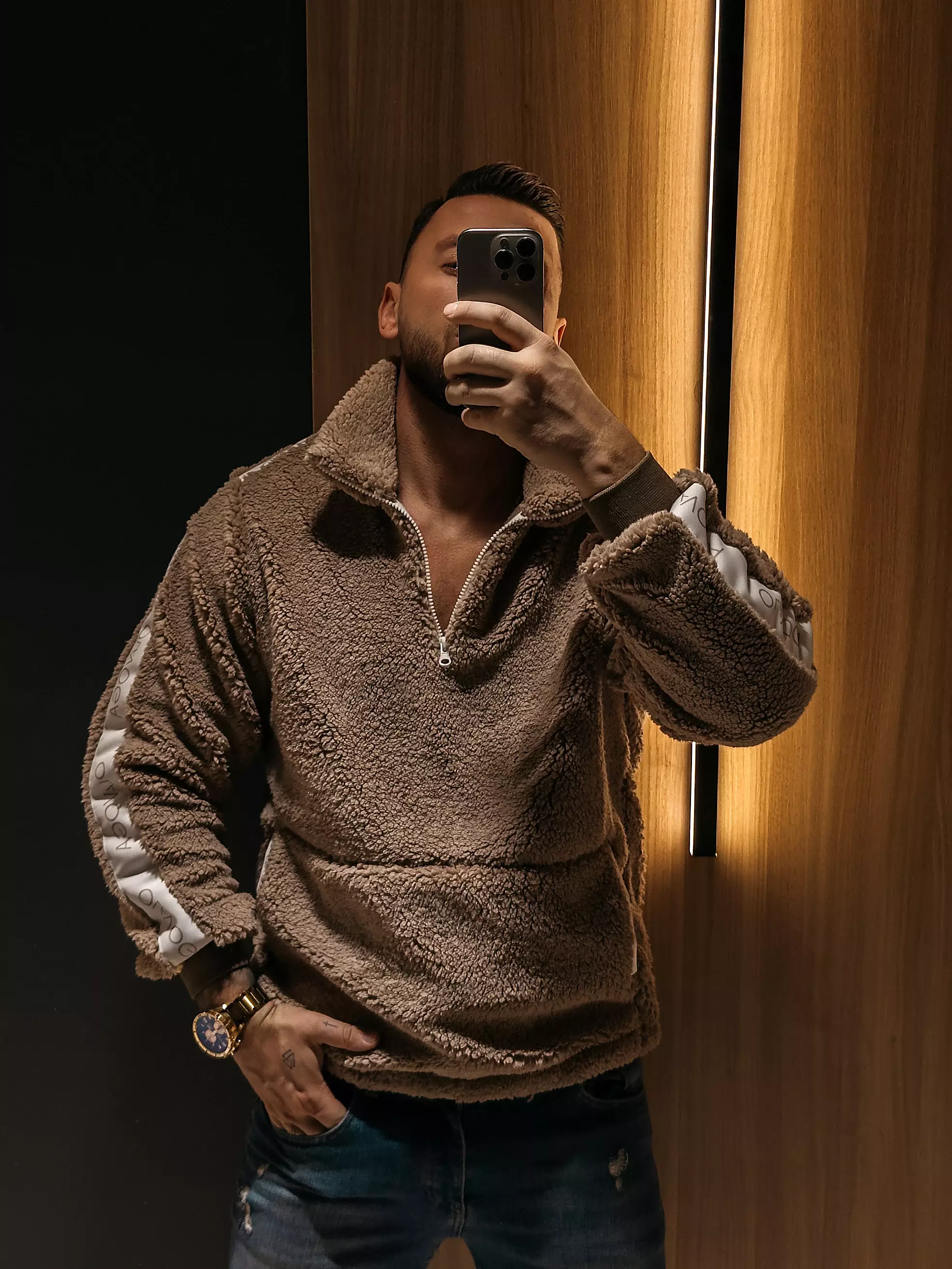 OLAVOGA Men SETTLINE fleece - Beige