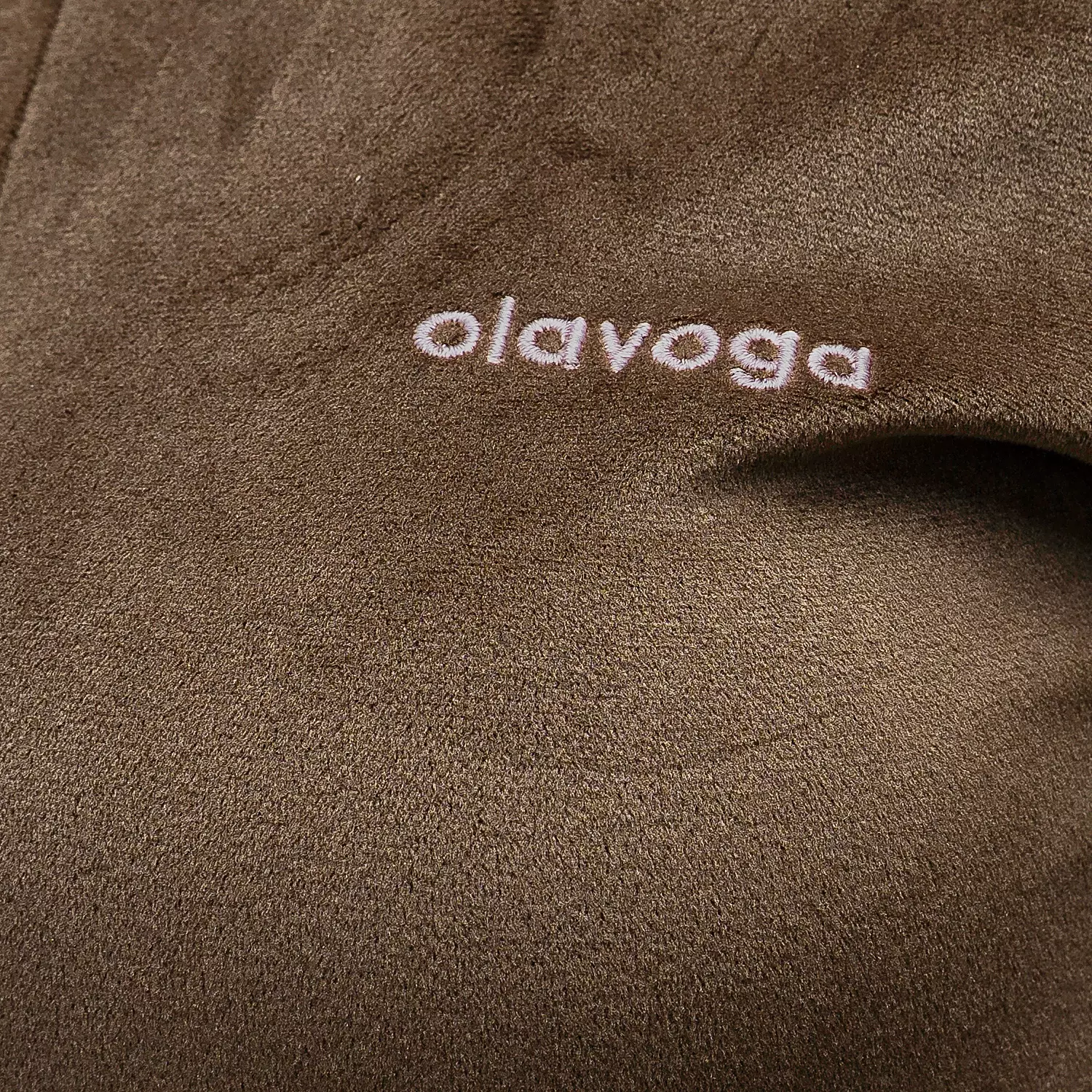 Women's velour jumpsuit OLAVOGA CRYSTAL FLARE - Dark latte