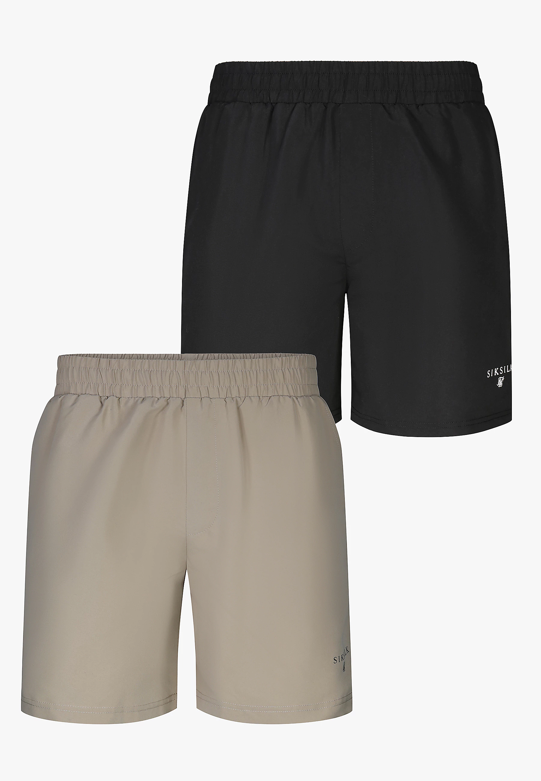 2pak SIKSILK swim shorts 28377 - Black + Beige
